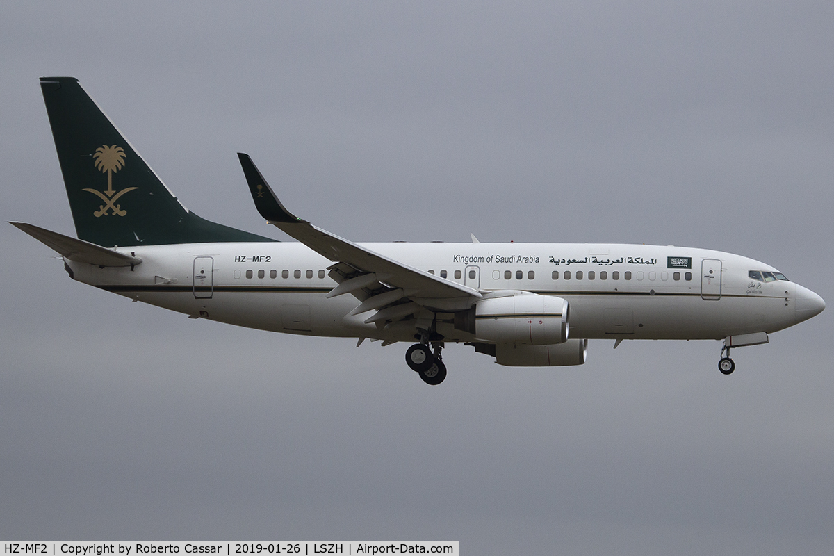 HZ-MF2, Boeing 737-7AJ  BBJ C/N 33499, World Economic Forum 2019