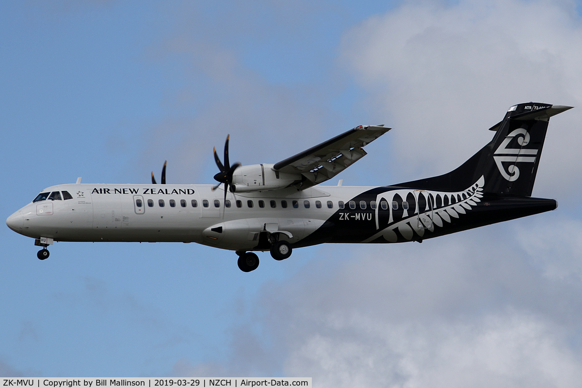 ZK-MVU, 2018 ATR 72-212 A C/N 1500, finals to 02