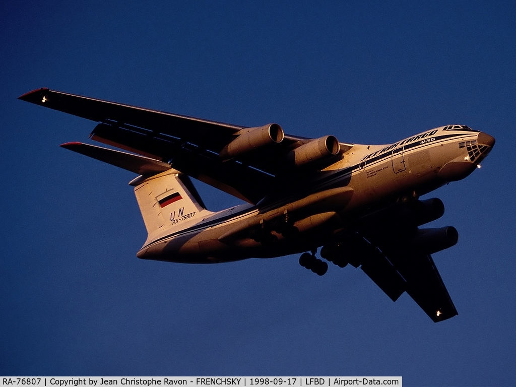 RA-76807, 1991 Ilyushin IL-76TD C/N 1013405176, Tyumen Airlines 
