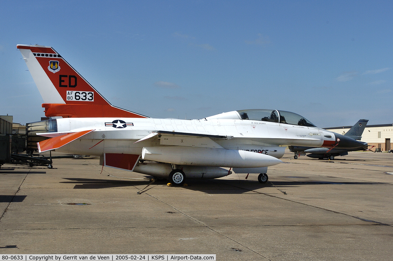 80-0633, 1980 General Dynamics F-16B Fighting Falcon C/N 62-75, At Sheppard as GF-16B