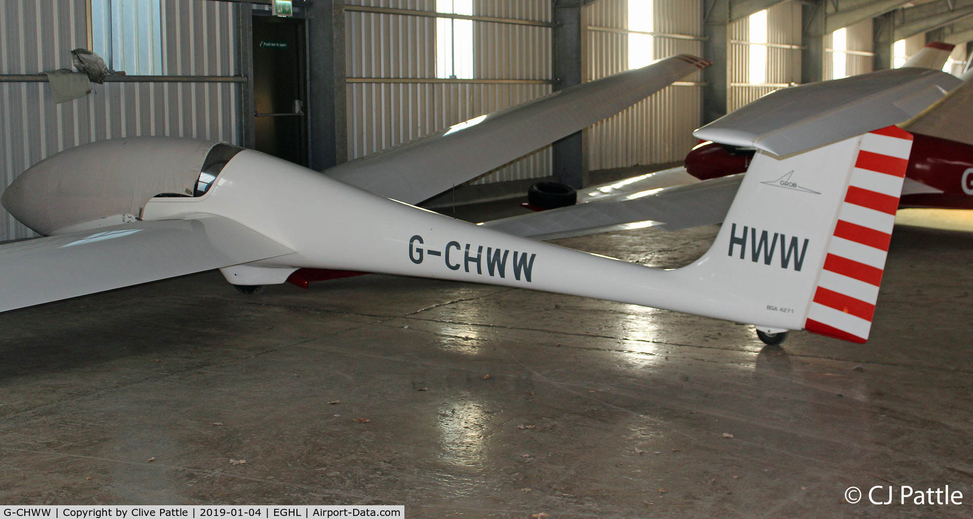 G-CHWW, 1981 Grob G-103A Twin II Acro C/N 3658-K-27, Hangared @ Lasham