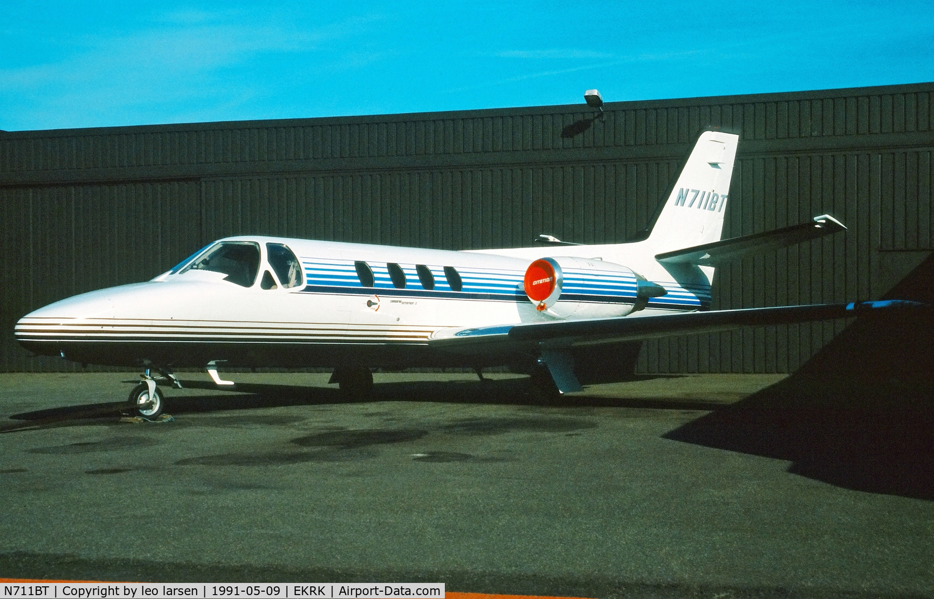 N711BT, 1982 Cessna 501 Citation I/SP C/N 501-0240, Roskilde 9.5.1991
