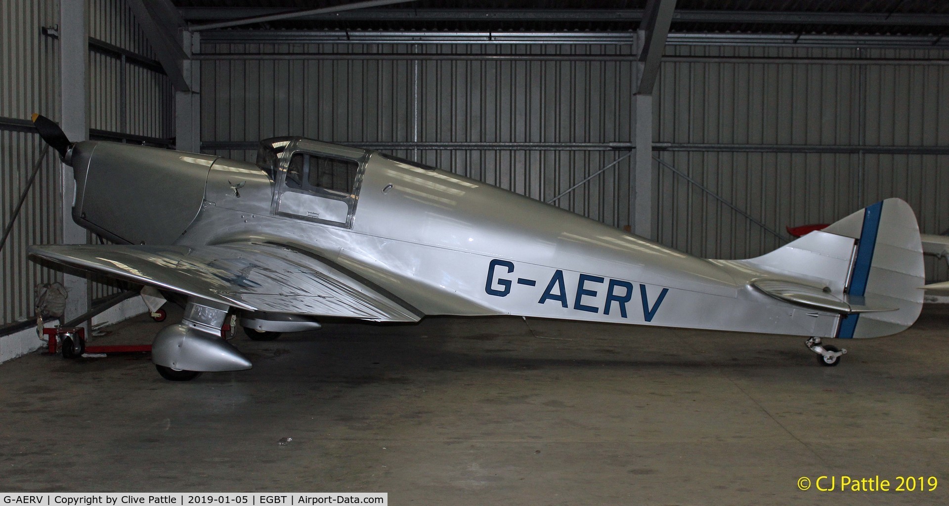G-AERV, 1936 Miles M11A Whitney Straight C/N 307, Hangared @ Turweston