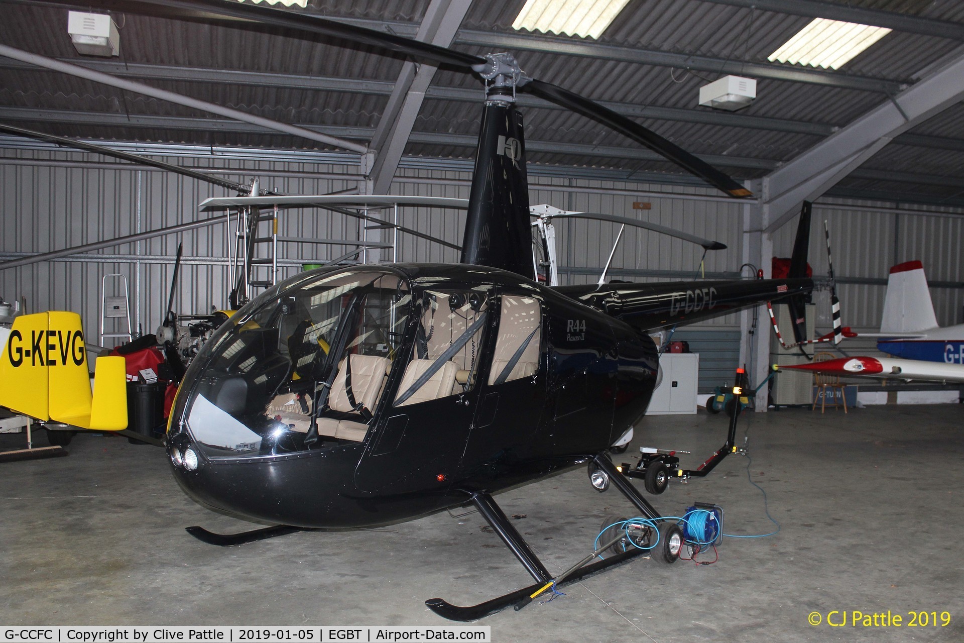 G-CCFC, 2003 Robinson R44 Raven II C/N 10151, Hangared @ Turweston