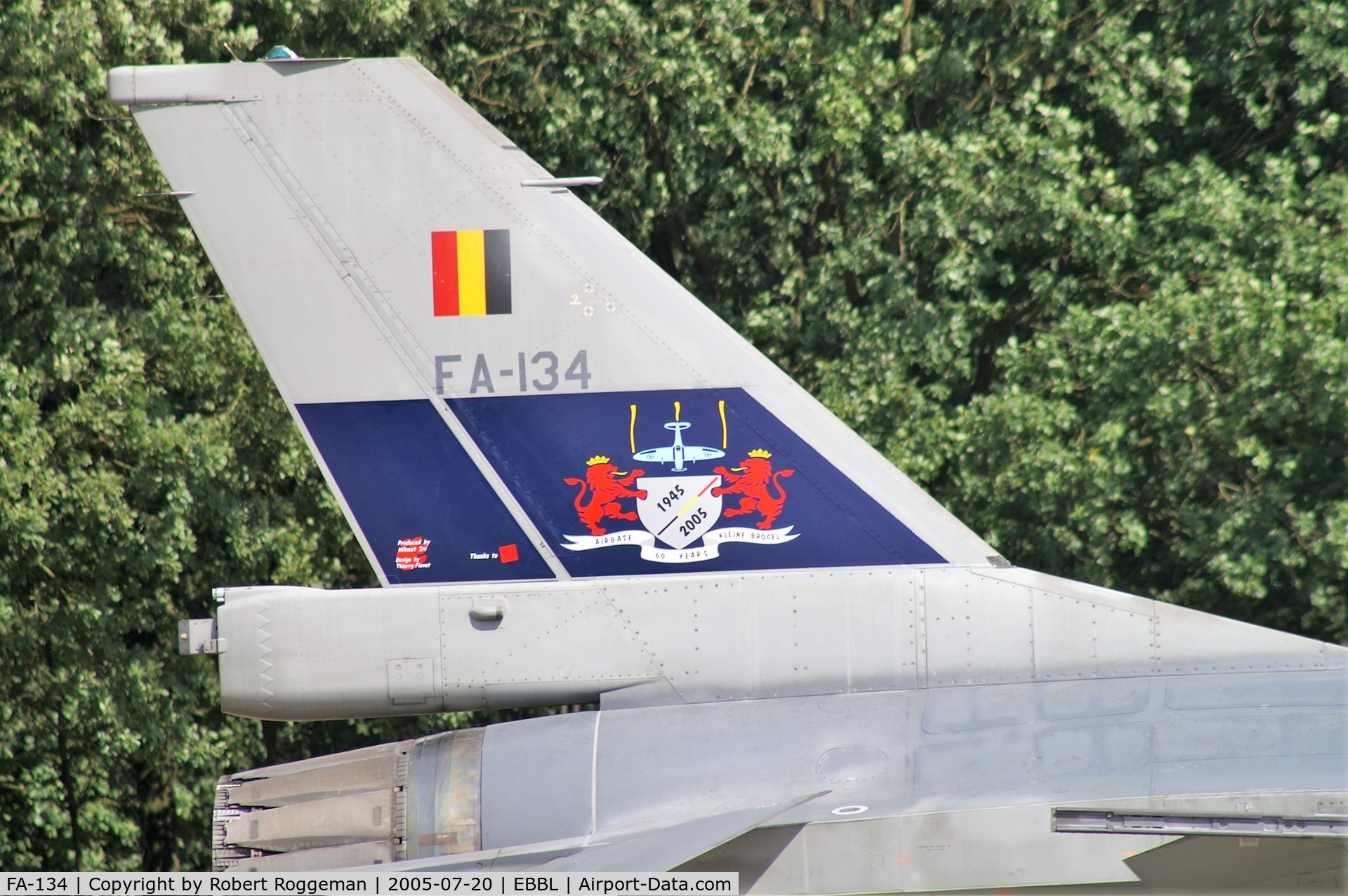 FA-134, SABCA F-16AM Fighting Falcon C/N 6H-134, SPOTTERSDAY.K.B.AIRBASE 60 YEARS.