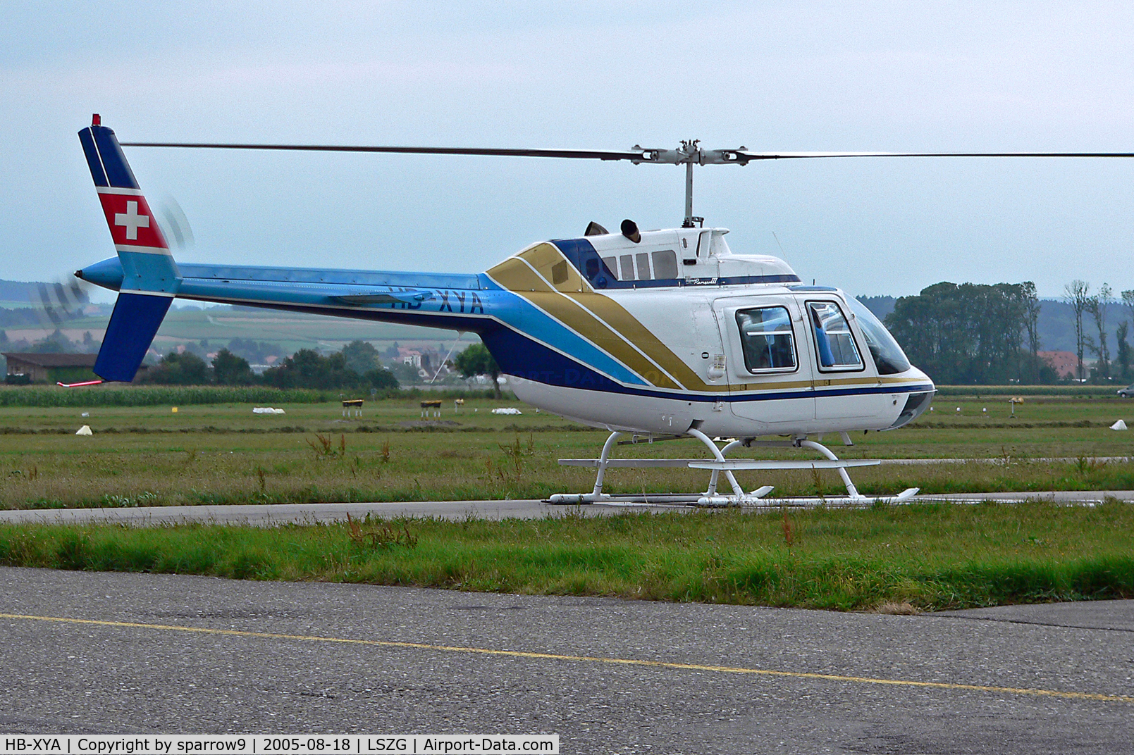 HB-XYA, 1980 Bell 206B JetRanger III C/N 3067, At Grenchen