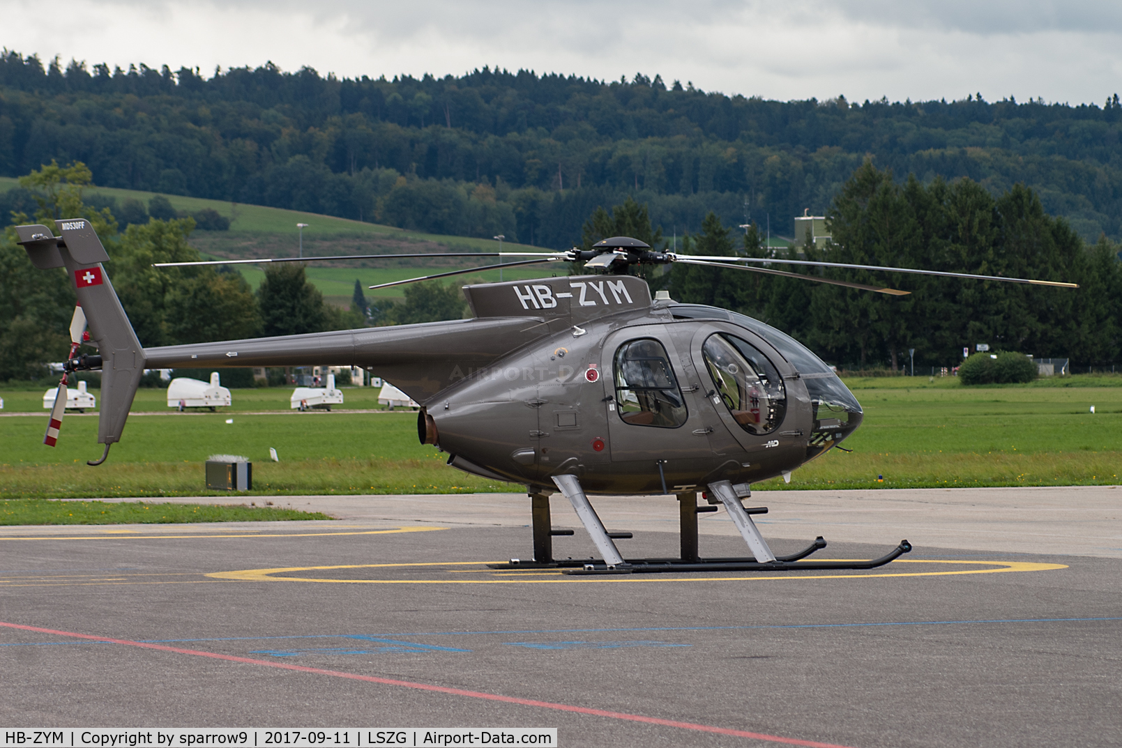 HB-ZYM, 2011 MD Helicopters 369FF C/N 0178FF, At Grenchen