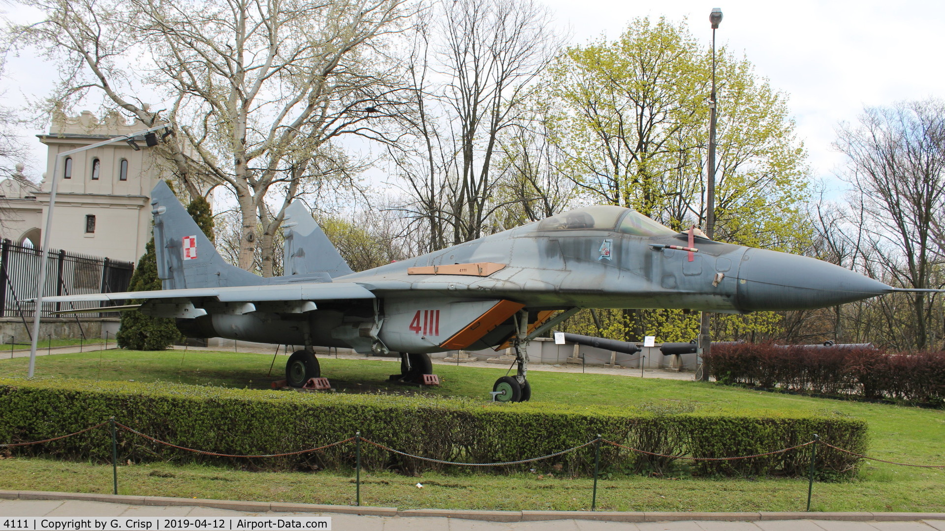 4111, 1988 Mikoyan-Gurevich MiG-29G C/N 2960525111, Polish Army Museum, Warsaw, Poland