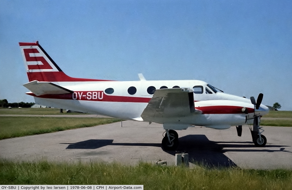 OY-SBU, 1978 Beech C90 King Air C/N LJ-768, Copenhagen 8.6.1978