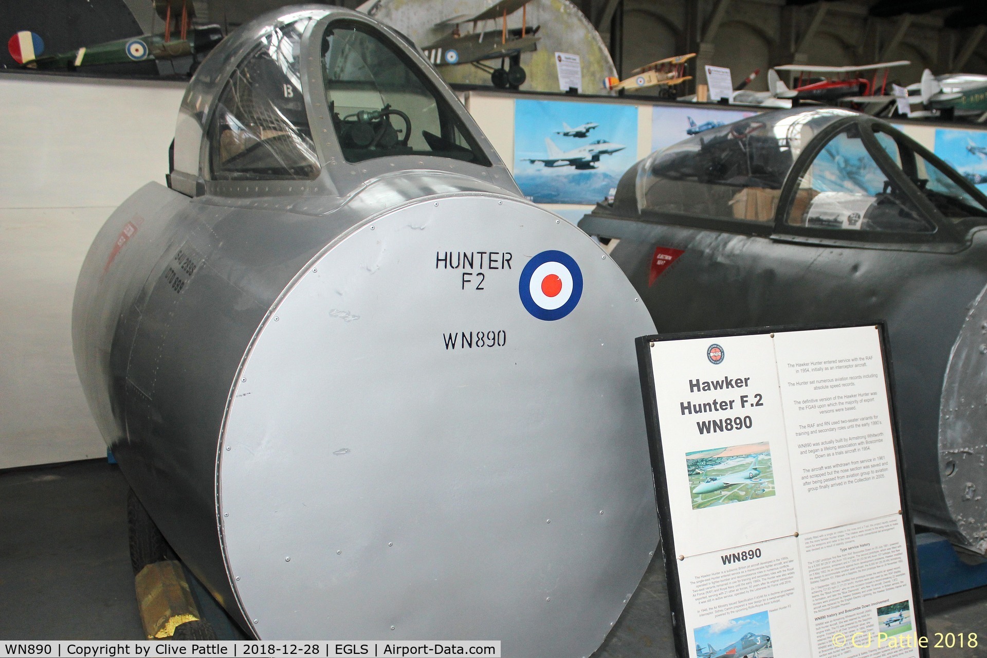 WN890, 1954 Hawker Hunter F.2 C/N S4/U/2898, Cockpit - Preserved at the Boscombe Down Aviation Collection (BDAC) at Old Sarum Airfield , EGLS. Ex A&AEE and AWA.