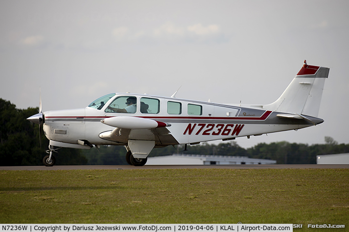 N7236W, 1984 Beech A36 Bonanza 36 C/N E-2154, Beech A36 Bonanza  C/N E-2154 , N7236W