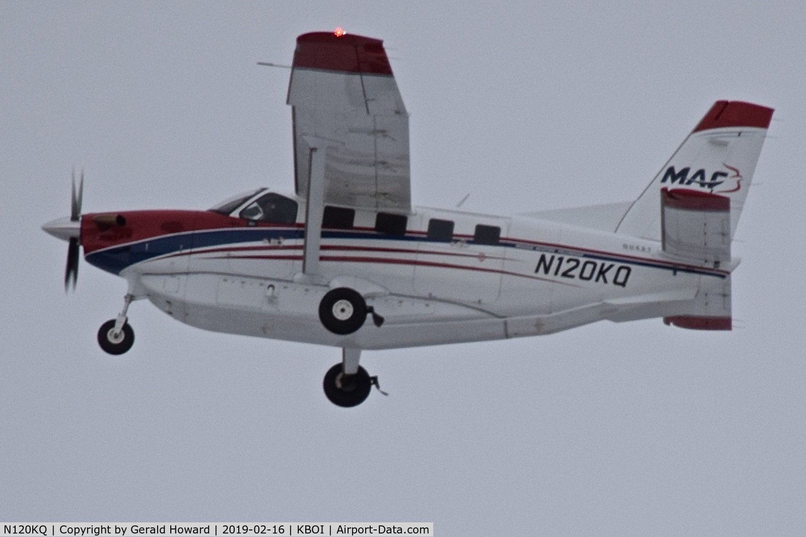 N120KQ, 2014 Quest Kodiak 100 C/N 100-0120, Departing BOI.