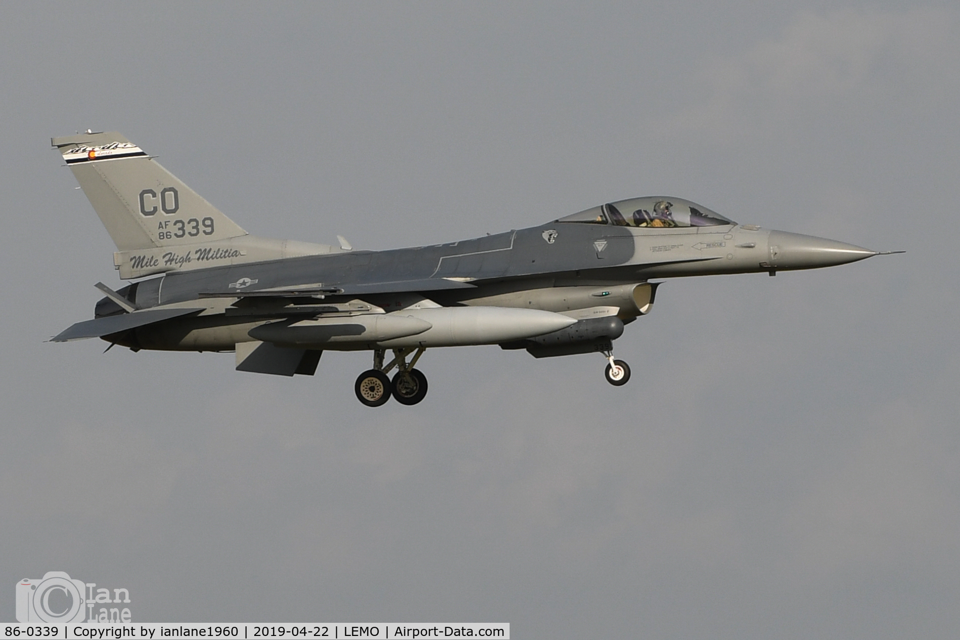 86-0339, 1986 General Dynamics F-16C Fighting Falcon C/N 5C-445, F16C from Colorado ANG at Moron Air Base, Spain