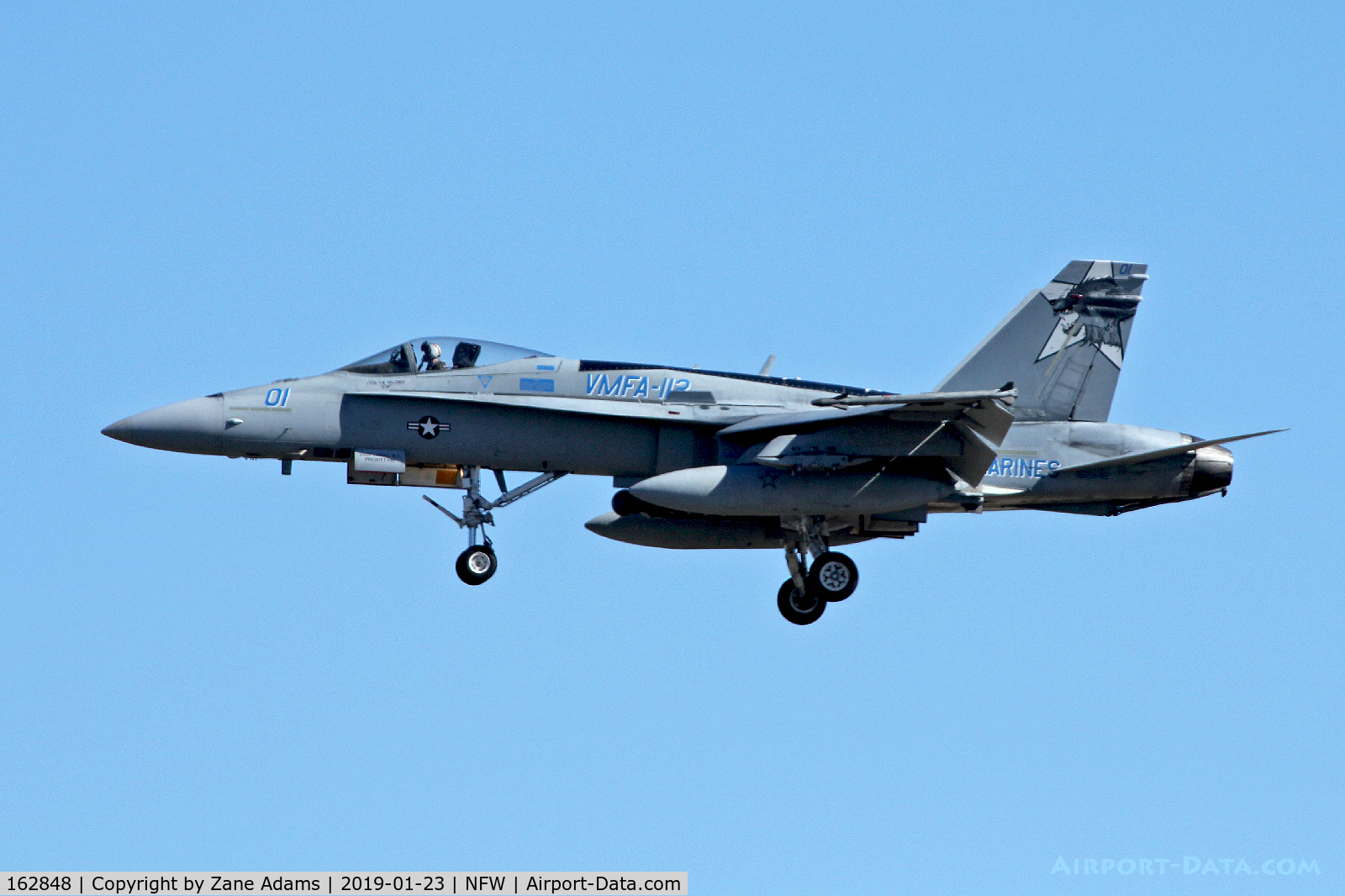 162848, McDonnell Douglas F/A-18A++ Hornet C/N 374/A313, Arriving at NAS Fort Worth