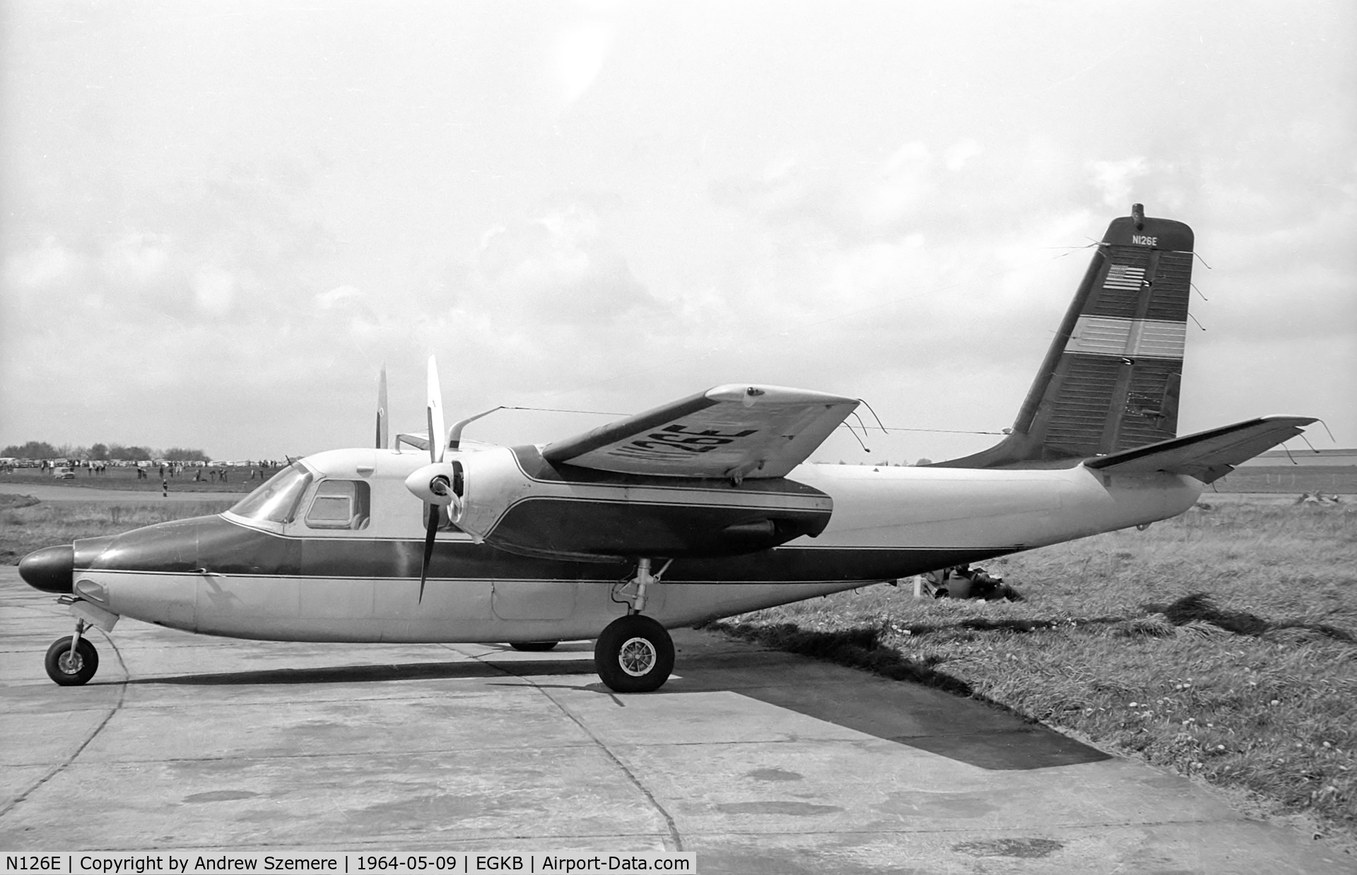 N126E, Aero Commander 680 C/N 680-516-186, Taken at Biggin Hill Air Fair May 1964