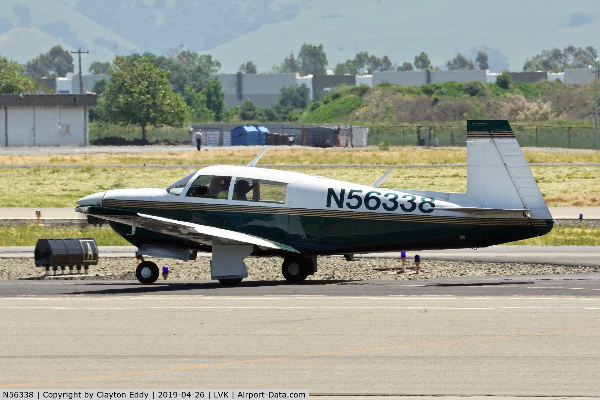 N56338, 1983 Mooney M20J 201 C/N 24-1372, Livermore Airport California 2019.