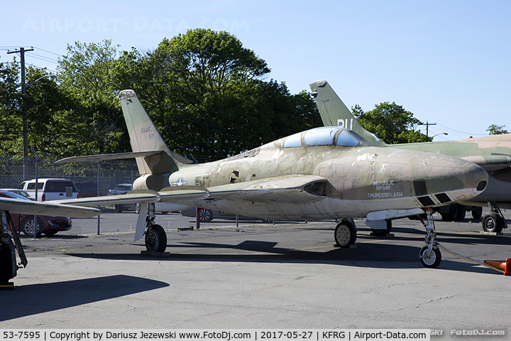 53-7595, 1953 Republic RF-84F Thunderflash C/N Not found 53-7595, Republic RF-84F Thunderflash 53-7595