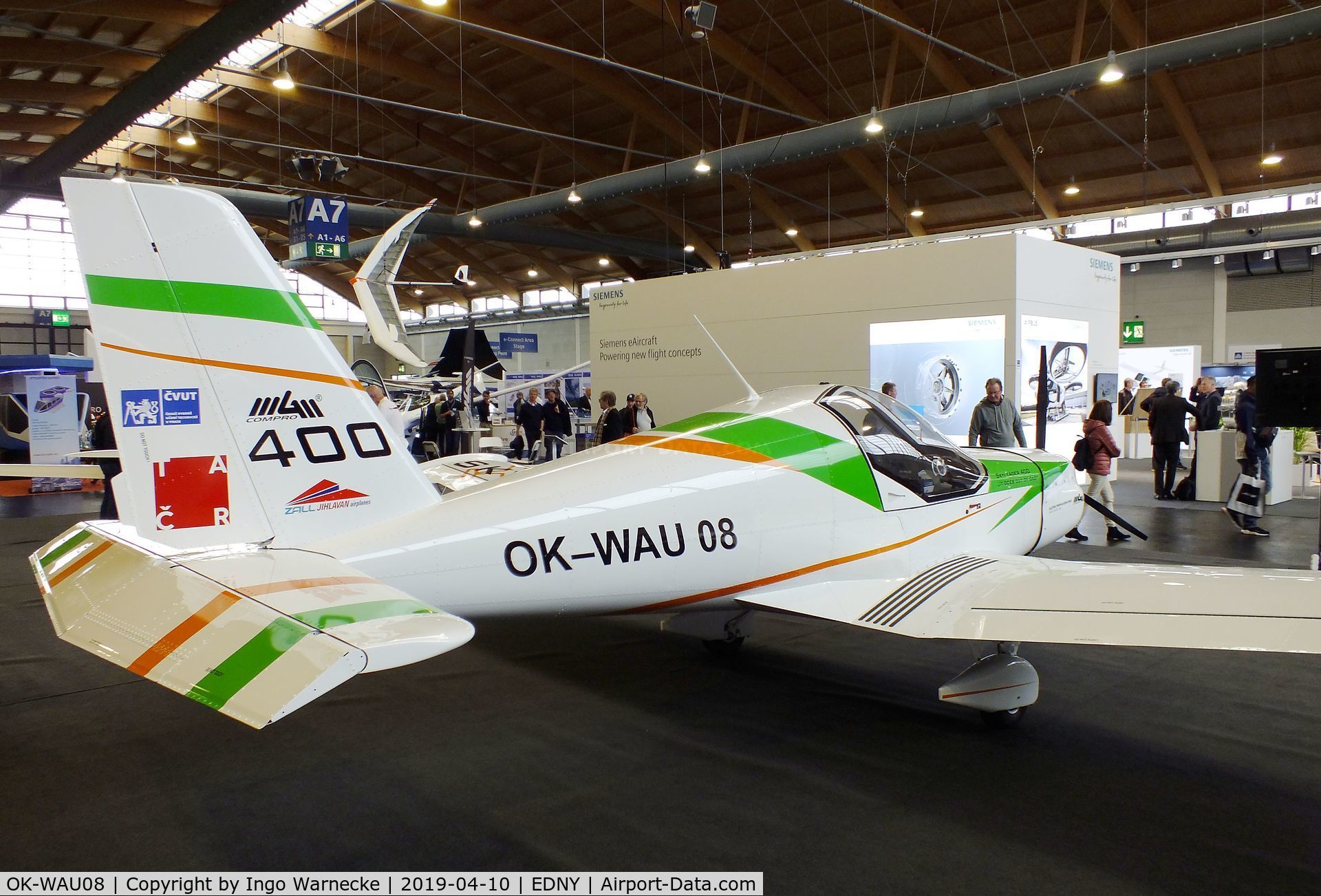 OK-WAU08, Skyleader 400 Electro C/N Not found OK-WAU08, Skyleader 400 Electro with electric motor at the AERO 2019, Friedrichshafen