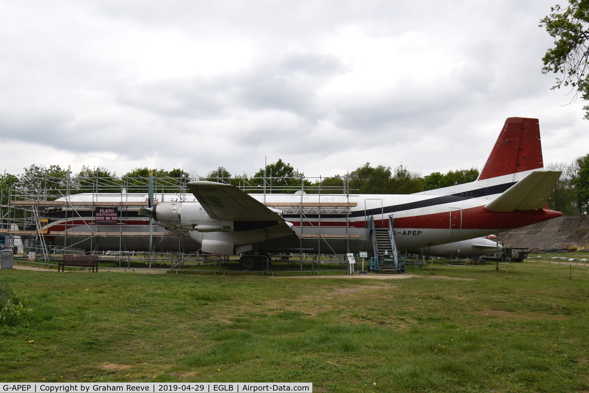 G-APEP, 1961 Vickers Vanguard 953 C/N 719, On display at the Brooklands Museum.