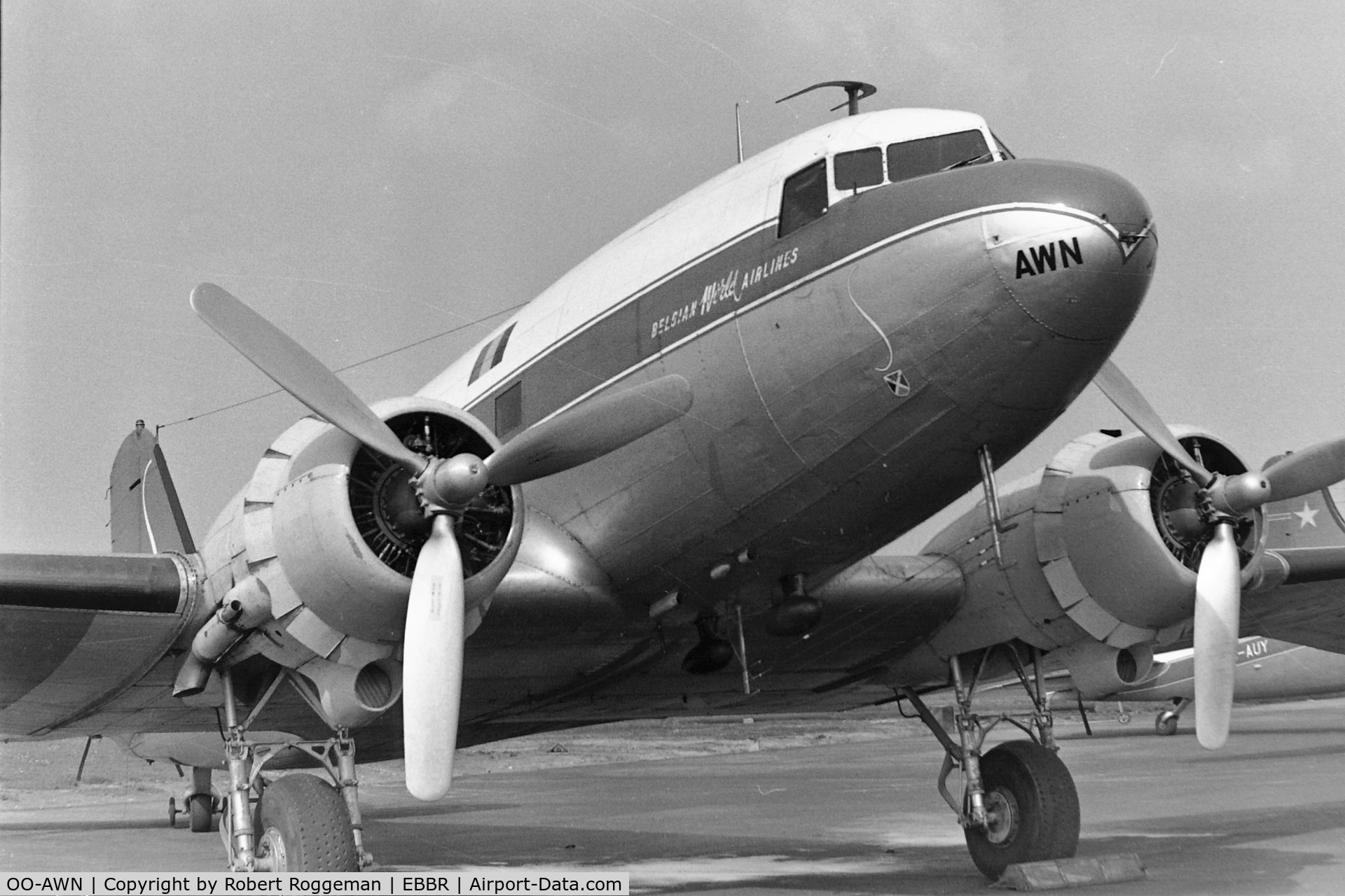 OO-AWN, Douglas C-47A Skytrain (DC-3) C/N 12767, 1960's.SABENA.