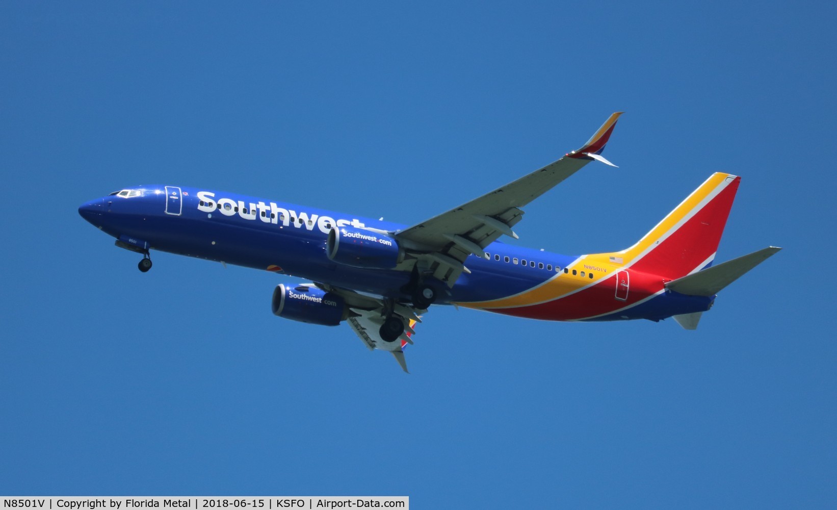 N8501V, 2016 Boeing 737-8H4 C/N 41530, Southwest 737-8H4