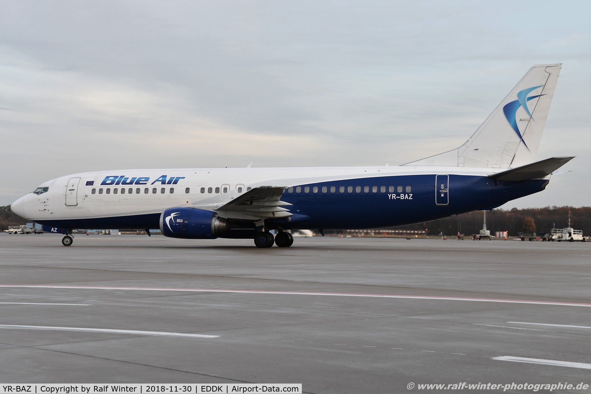 YR-BAZ, 1990 Boeing 737-405 C/N 24644, Boeing 737-405 - 0B BMS Blue Air - 24644 - YR-BAZ - 30.11.2018 - CGN