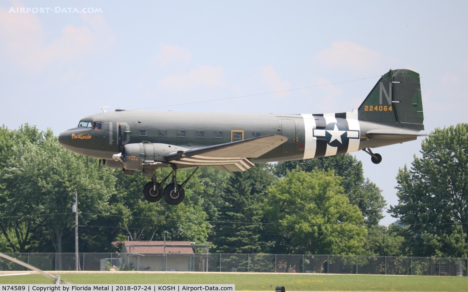N74589, 1943 Douglas DC3C-S1C3G (C-47A) C/N 9926, Placid Lassie