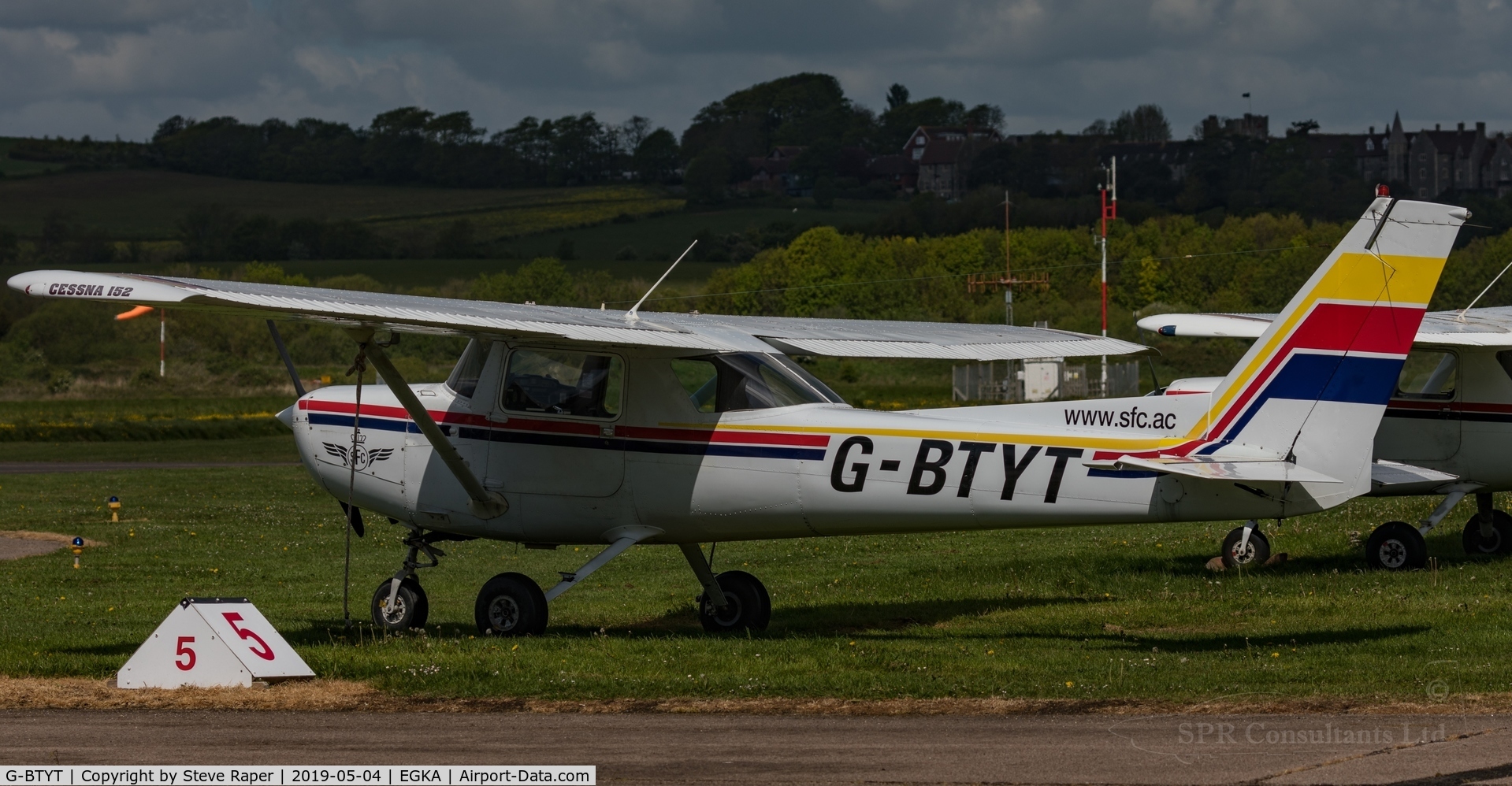 G-BTYT, 1978 Cessna 152 C/N 152-80455, Parked up at Shoreham Airport