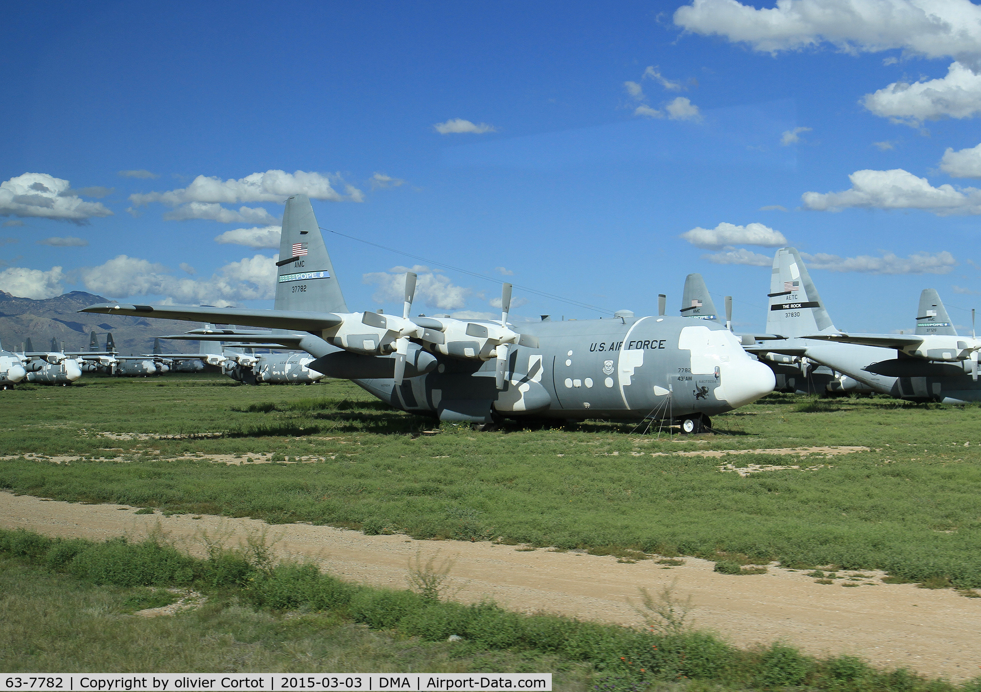 63-7782, 1964 Lockheed C-130E Hercules C/N 382-3848, boneyard 2015