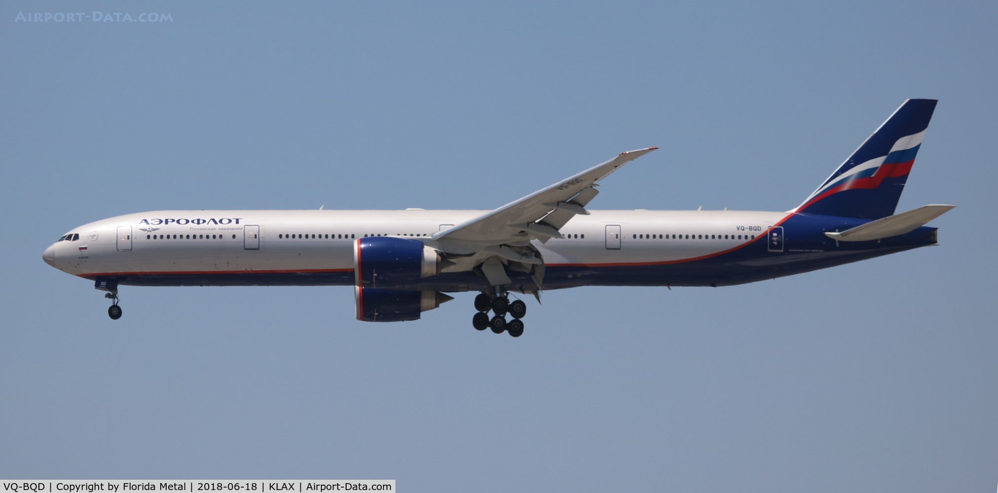 VQ-BQD, 2014 Boeing 777-3M0/ER C/N 41682, Aeroflot