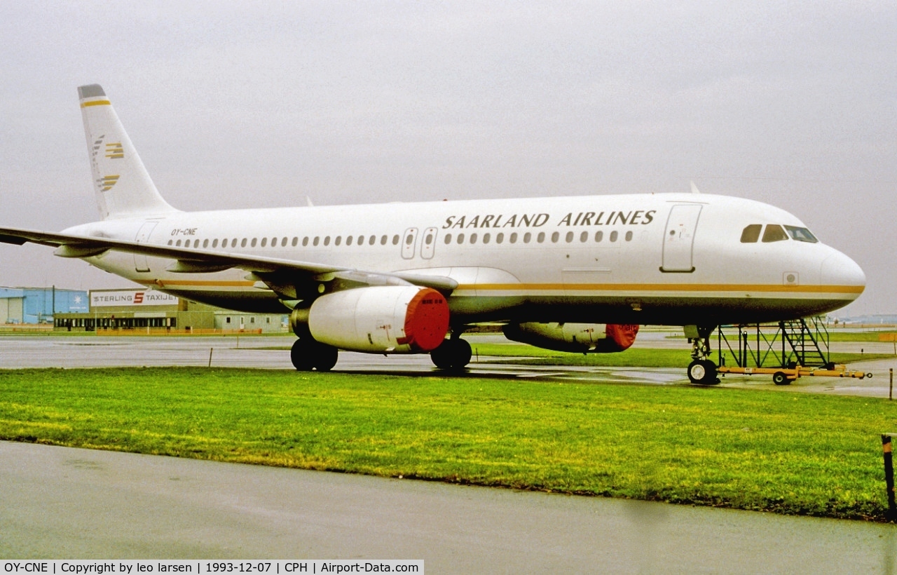 OY-CNE, 1991 Airbus A320-231 C/N 164, Copenhagen 7.12.1993