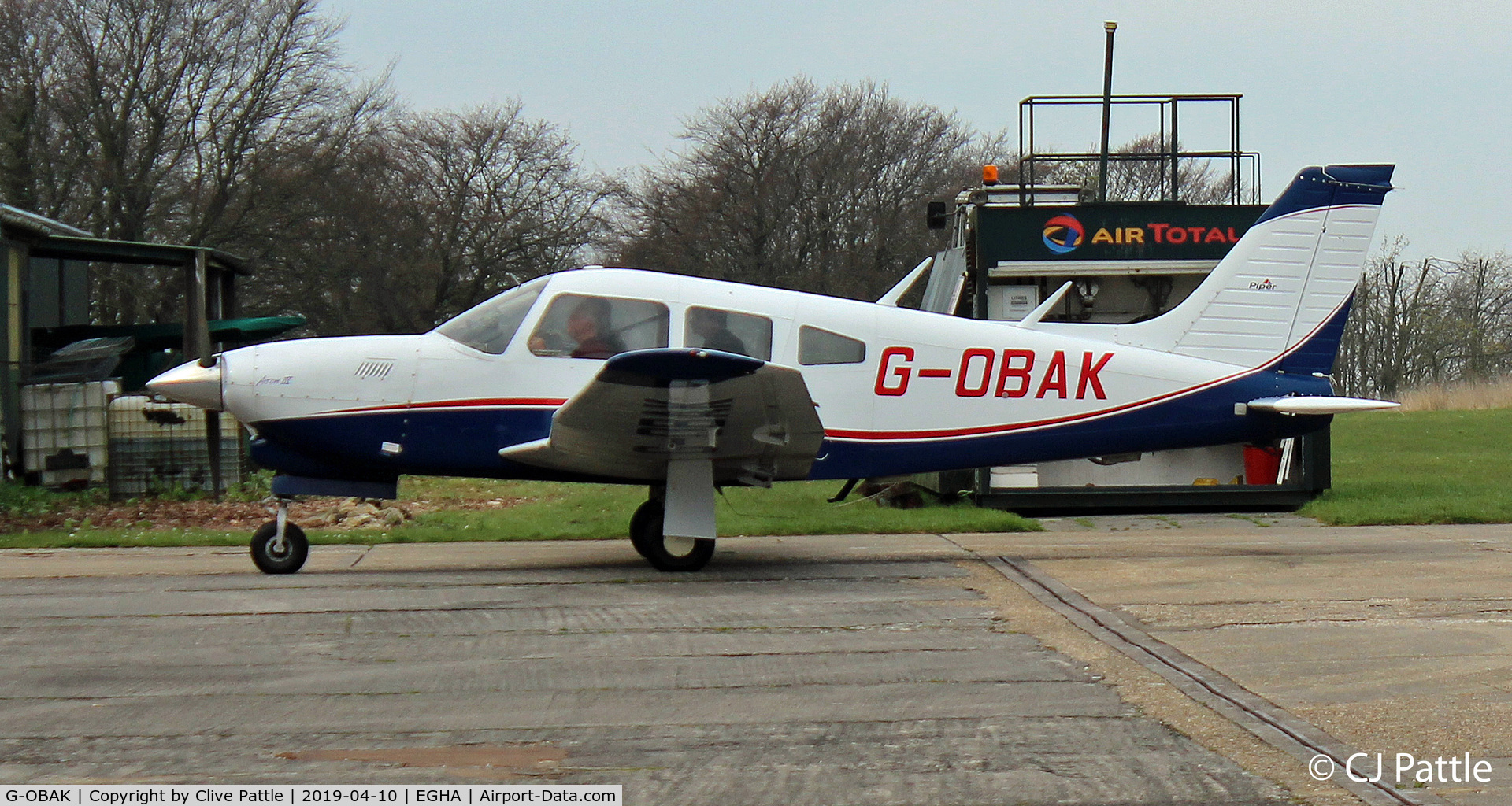 G-OBAK, 1977 Piper PA-28R-201T Cherokee Arrow III C/N 28R-7703054, @ EGHA