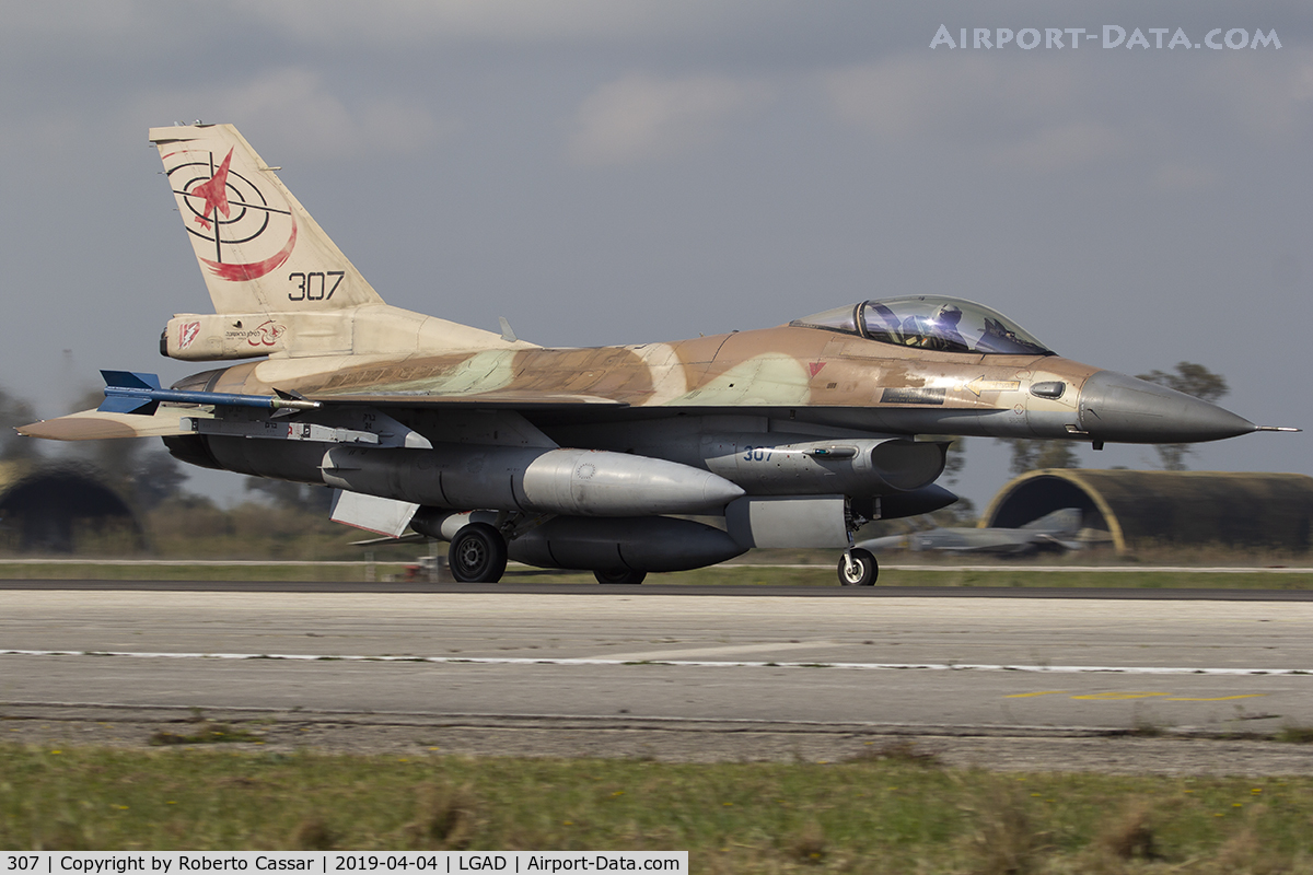 307, 1986 General Dynamics F-16C Barak C/N 4J-4, Inichos 2019