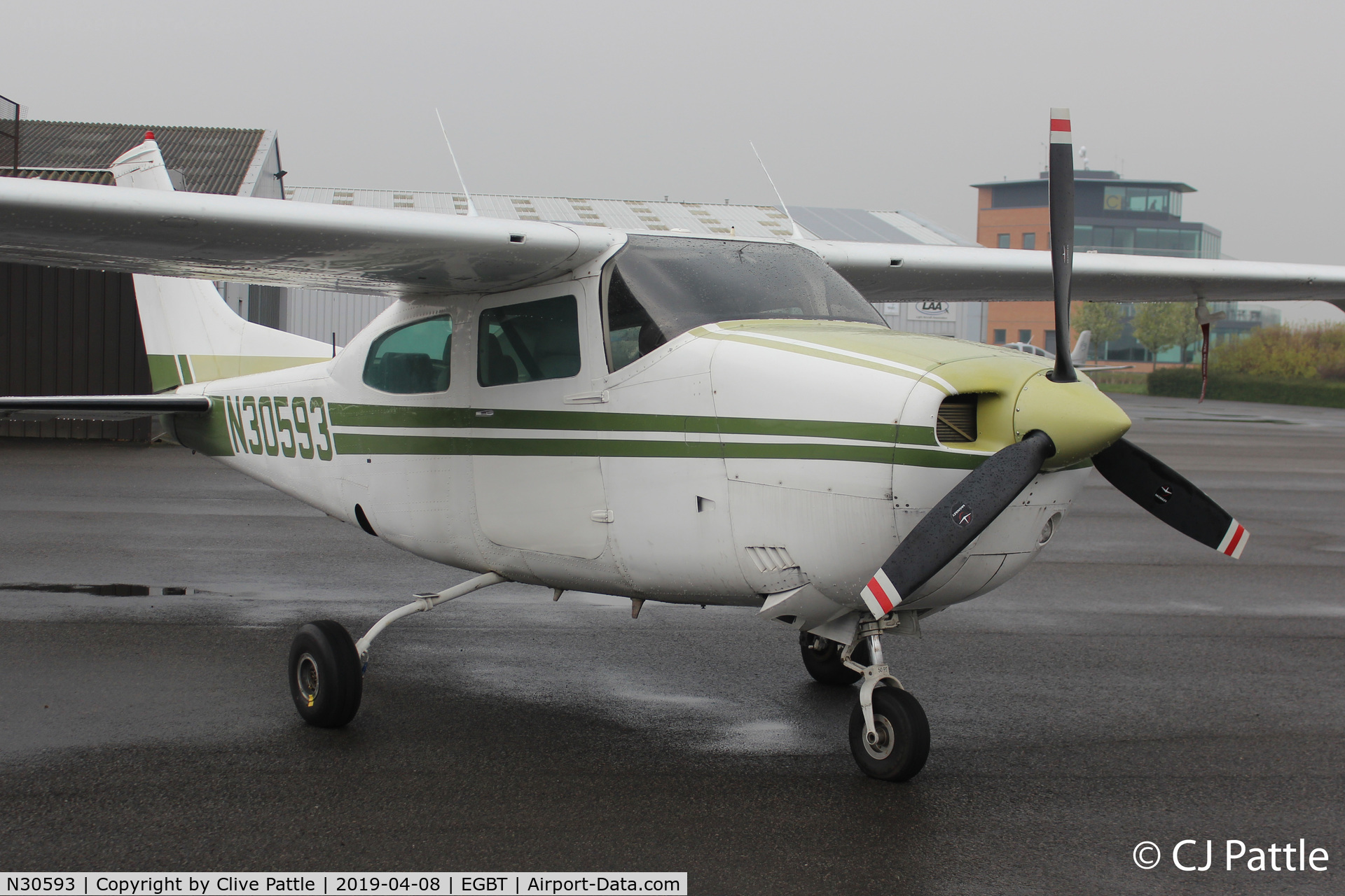 N30593, 1973 Cessna 210L Centurion C/N 21059938, @ EGBT