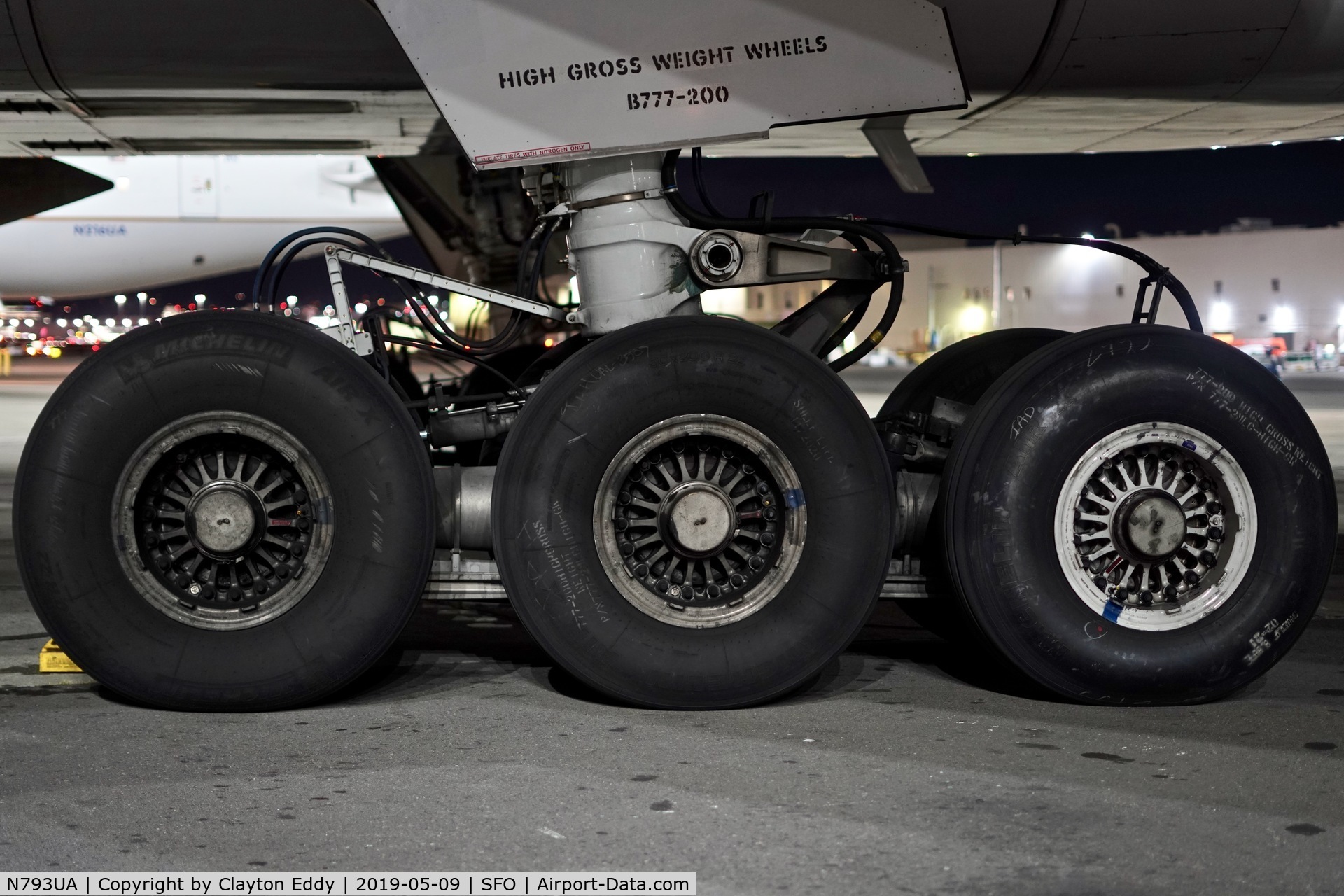 N793UA, 1997 Boeing 777-222 C/N 26946, SFO 2019.