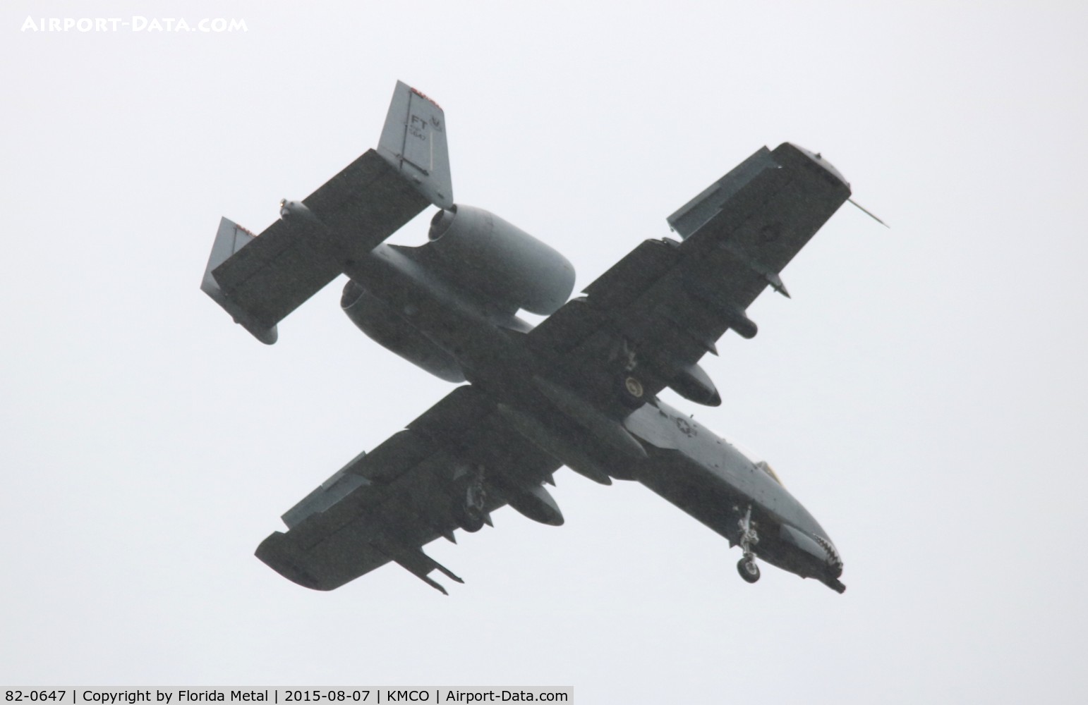 82-0647, Fairchild A-10A Thunderbolt II C/N A10-0695, MCO spotting