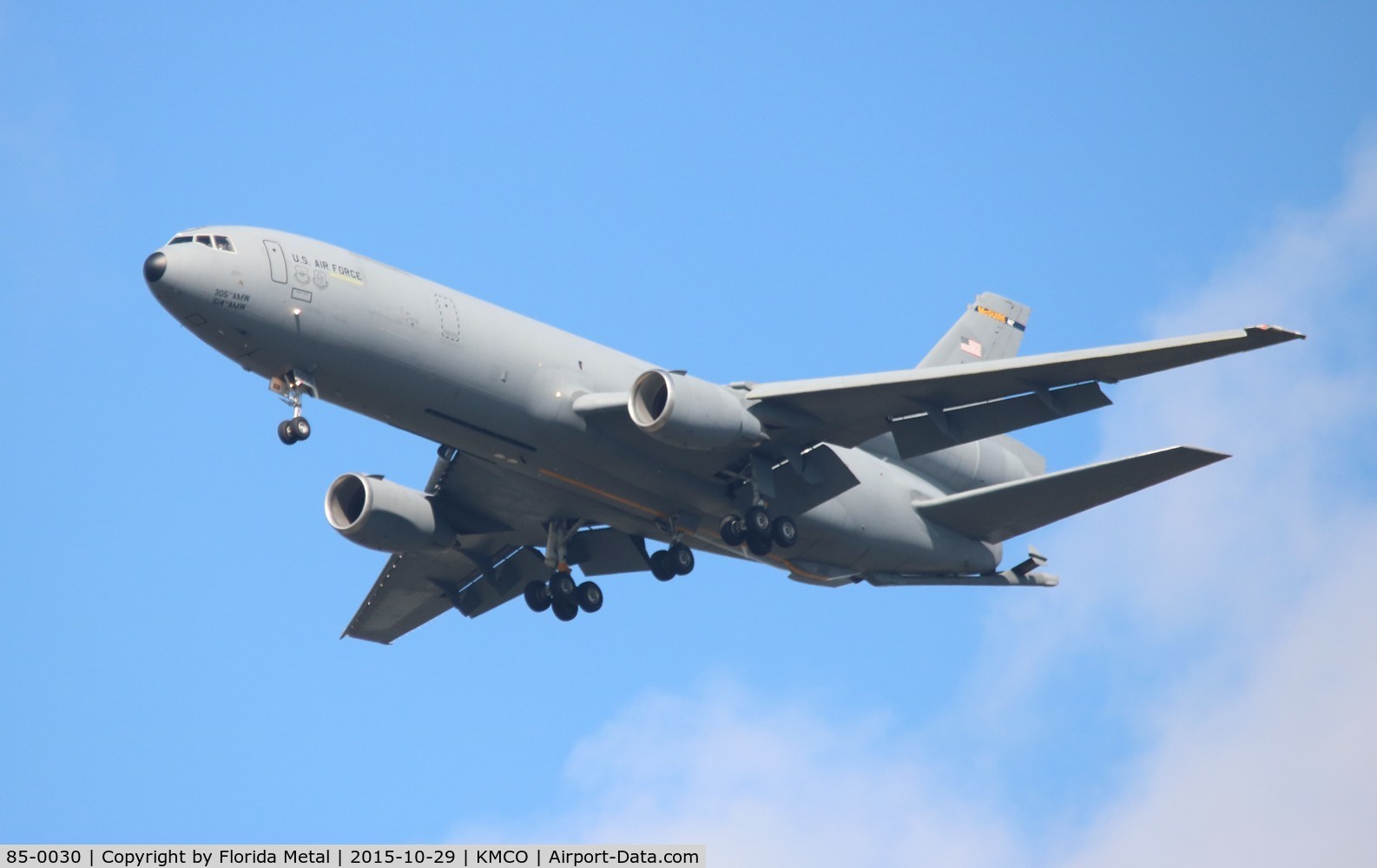 85-0030, 1985 McDonnell Douglas KC-10A Extender C/N 48235, MCO Spotting