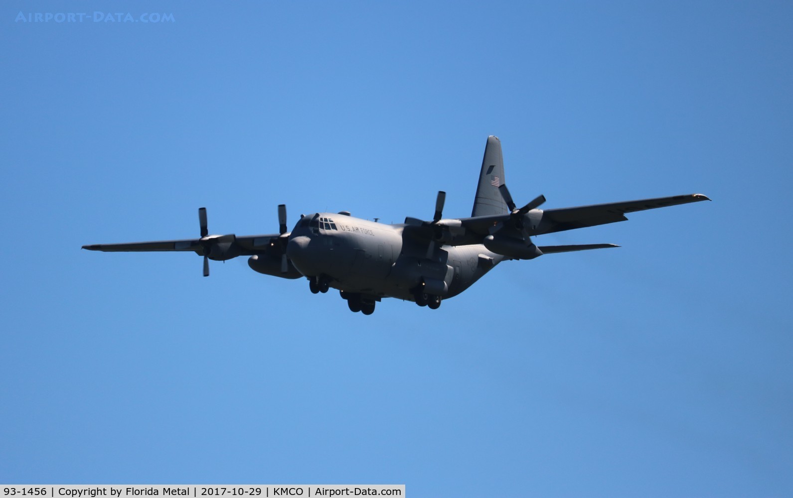 93-1456, 1993 Lockheed C-130H Hercules C/N 382-5361, MCO spotting