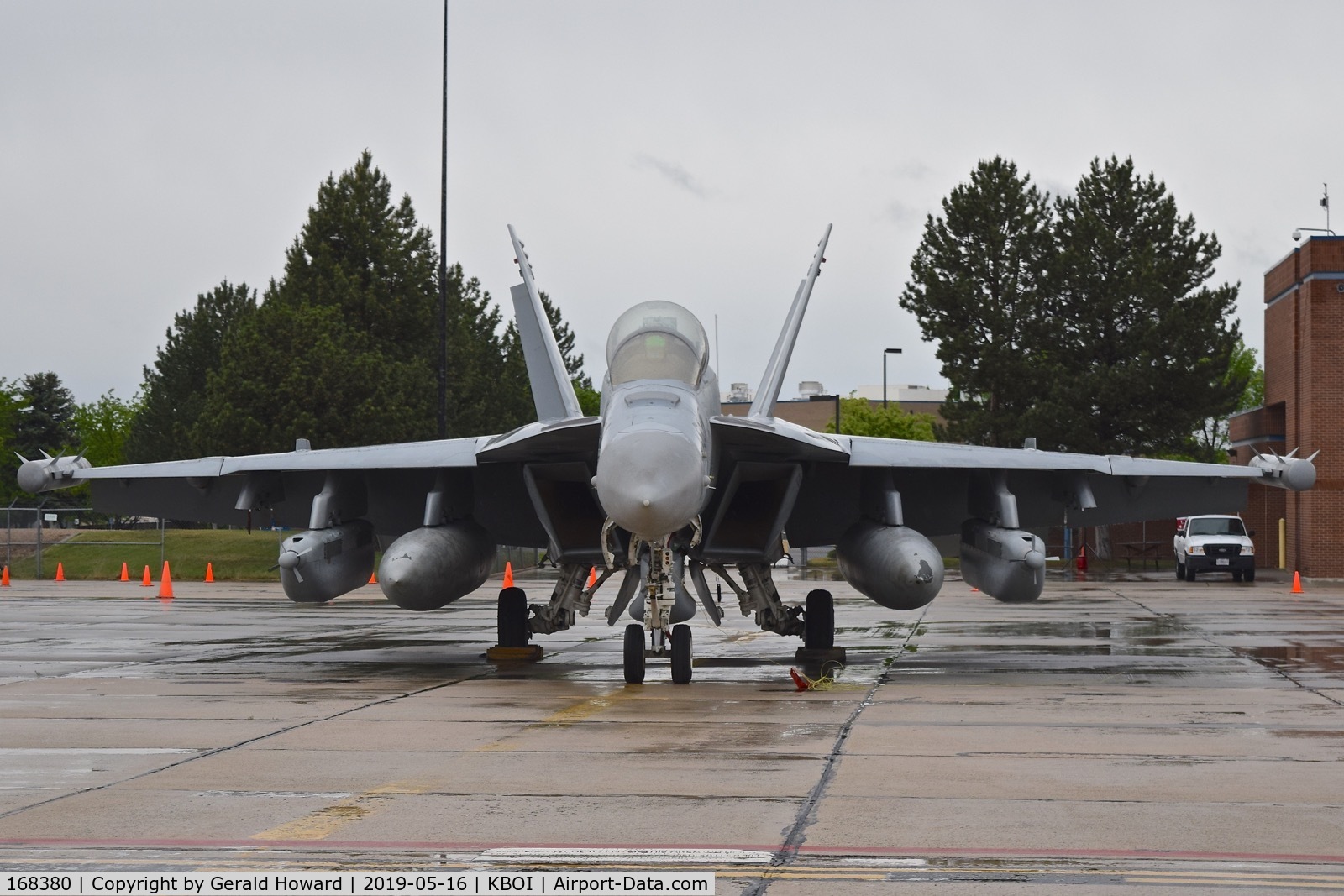168380, Boeing EA-18G Growler C/N G-66, Parked on the Idaho ANG ramp.