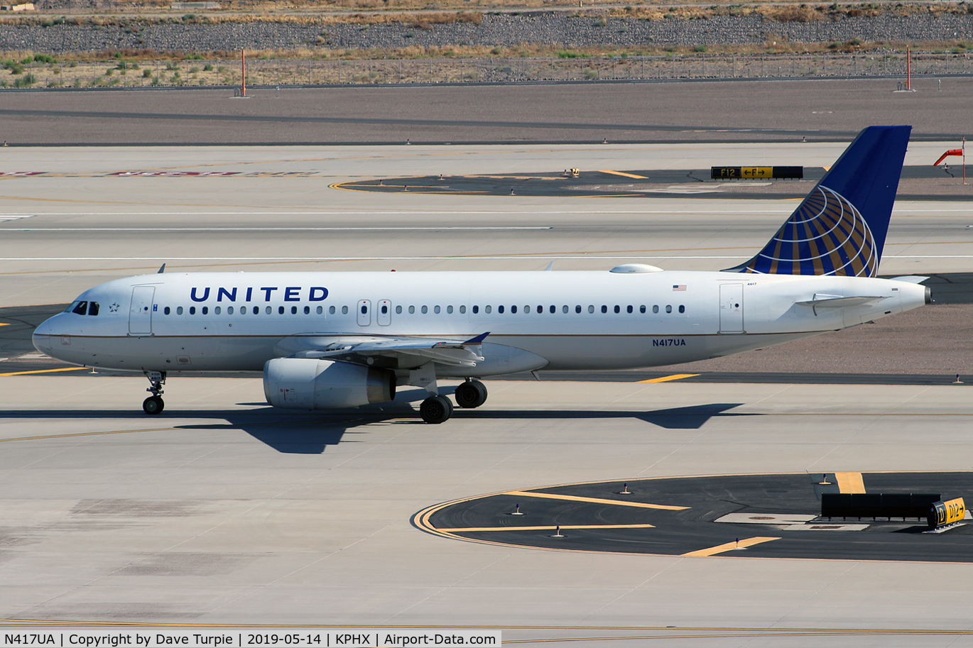N417UA, 1994 Airbus A320-232 C/N 483, Still flying though it is 25 years old.