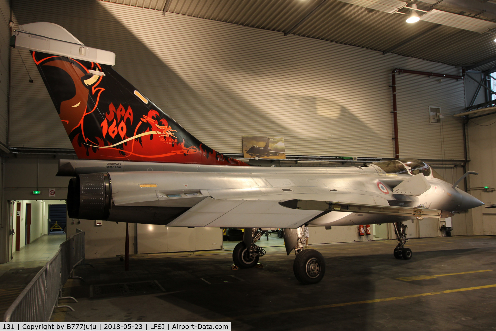 131, 2012 Dassault Rafale C C/N 131, peint for 100th anniversary of SPA160 Sqn