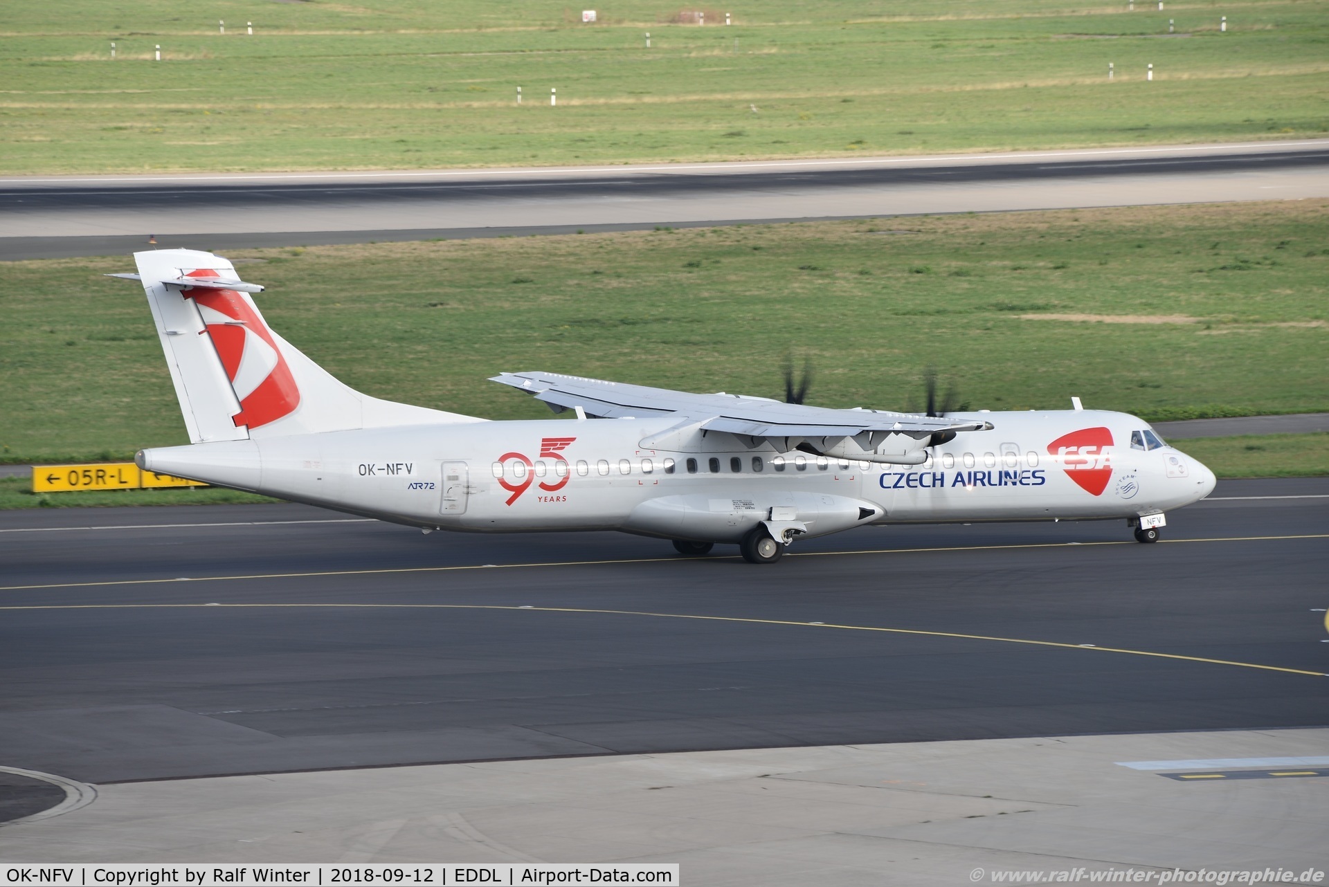 OK-NFV, 2008 ATR 72-212A C/N 785, ATR 72-212A 500 - OK CSA Czech Airlines CSA '95 years' - 785 - OK-NFV - 12.09.2018 - DUS
