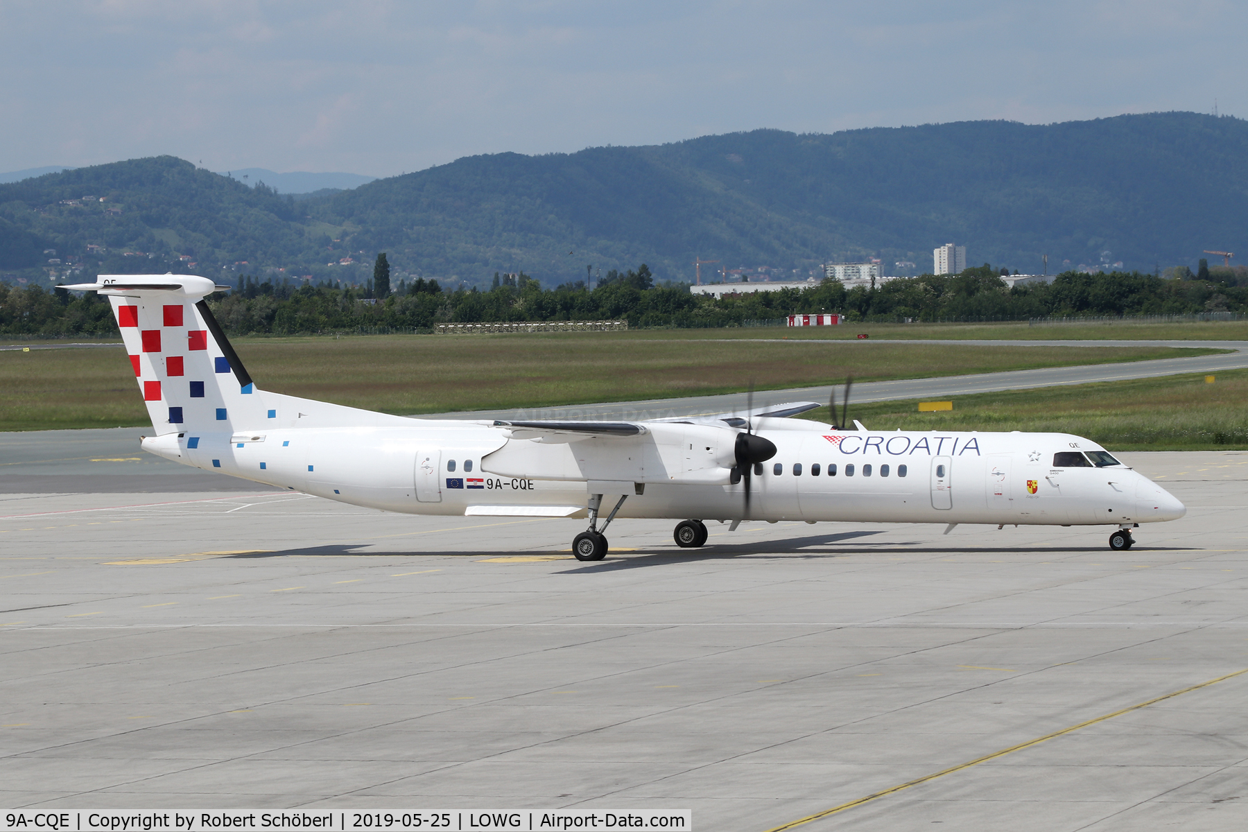 9A-CQE, 2010 De Havilland Canada DHC-8-402Q Dash 8 C/N 4300, 9A-CQE @ LOWG 2019