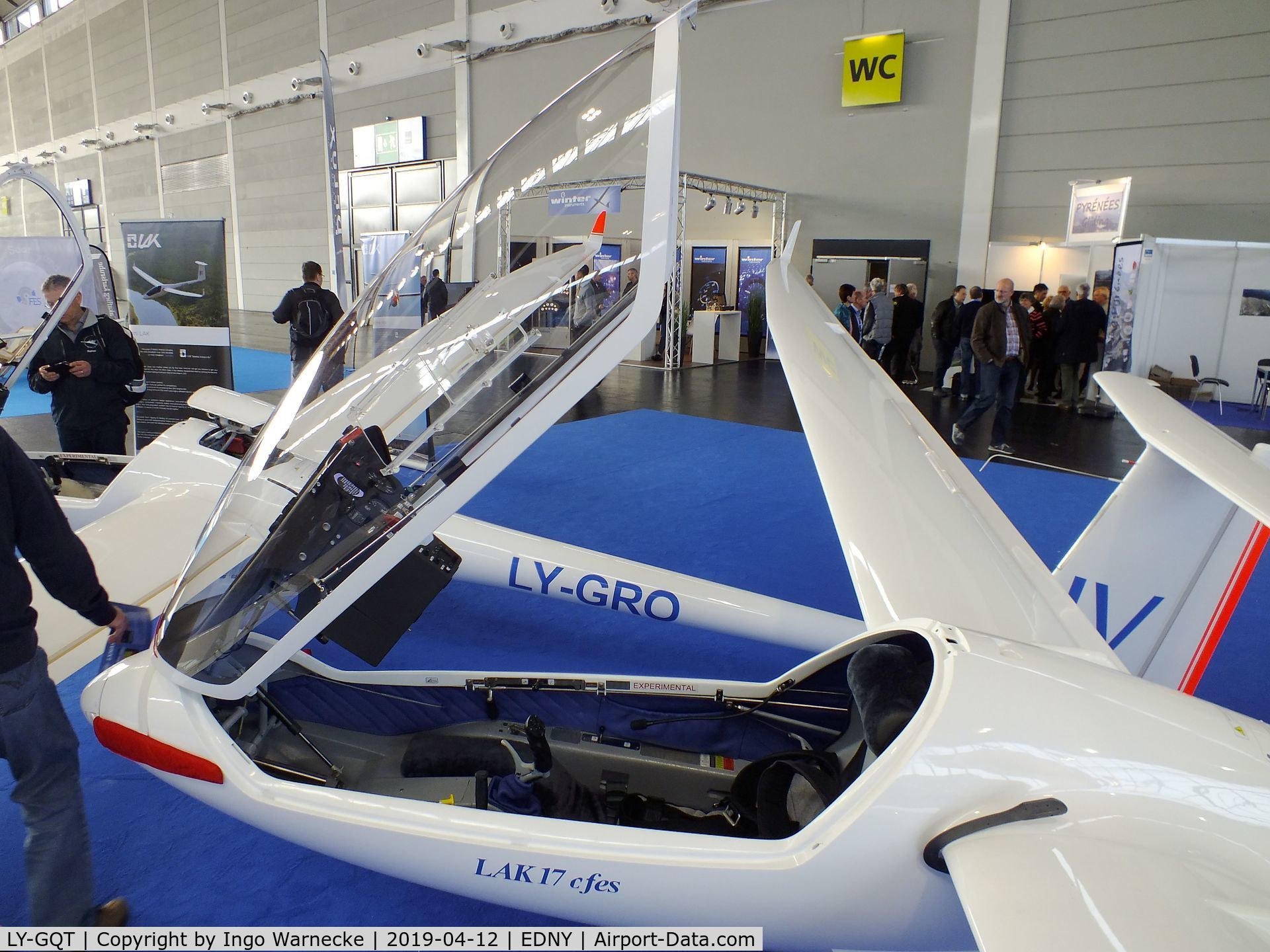 LY-GQT, Sportine Aviacija LAK-17B FES Mini, Sportine Aviacija LAK-17C FES (front electric sustainer) at the AERO 2019, Friedrichshafen