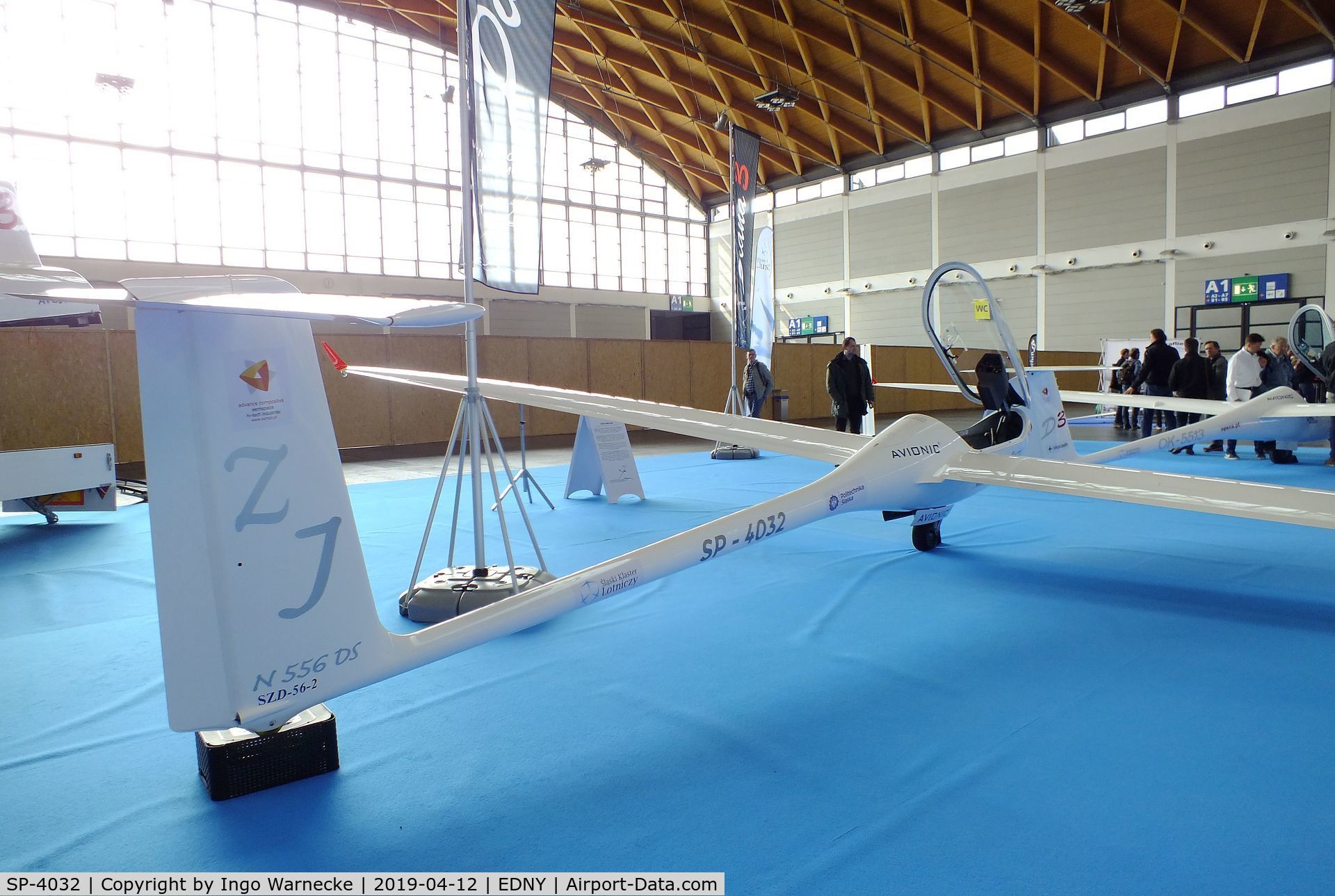 SP-4032, PZL-Bielsko SZD-56-2 DIANA-2 C/N unknown_sp-4032, PZL-Bielsko SZD-56-2 Diana 2 with FES (front electric sustainer) at the AERO 2019, Friedrichshafen