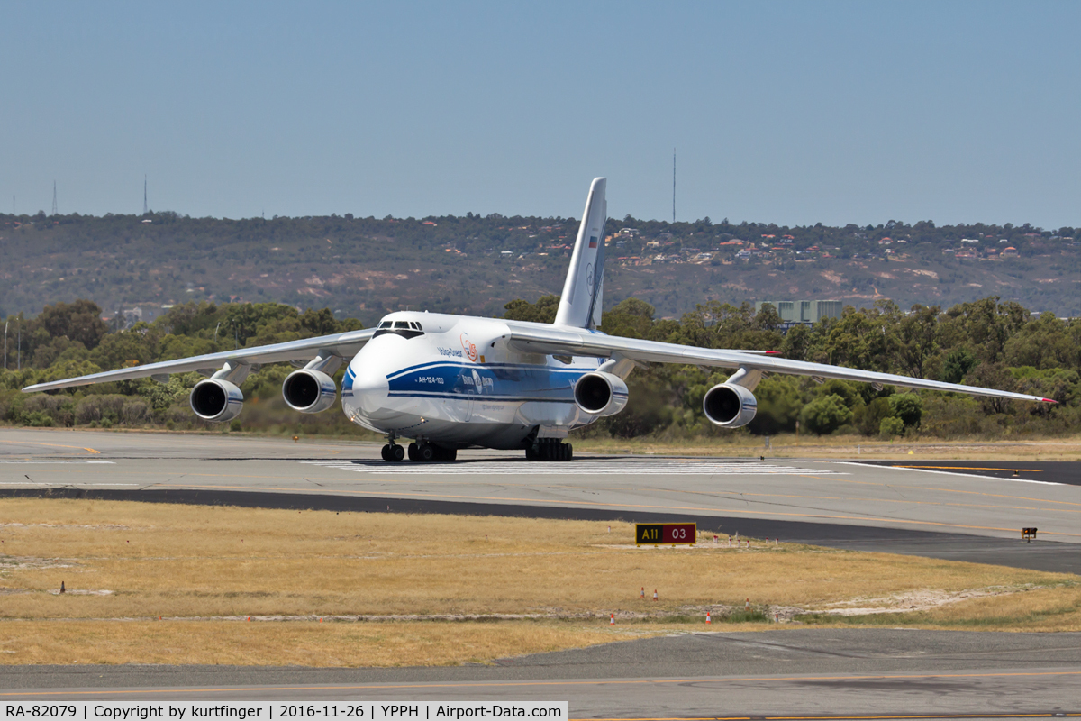 RA-82079, 2000 Antonov An-124-100 Ruslan C/N 9773052062157/0801, Antonov An-124 Volga-Dnepr Airlines, RA-82079. cleared for runway 03, YPPH 26/11/16.