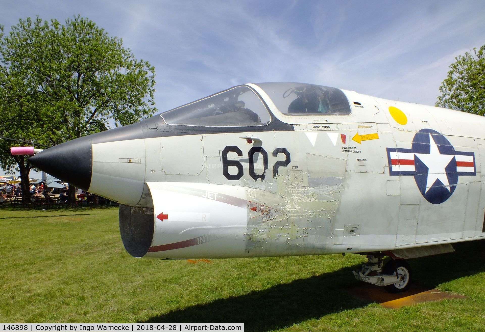 146898, Vought RF-8G Crusader C/N 728, Vought RF-8G Crusader (tailplanes still missing), undergoing restauration at the Fort Worth Aviation Museum, Fort Worth TX