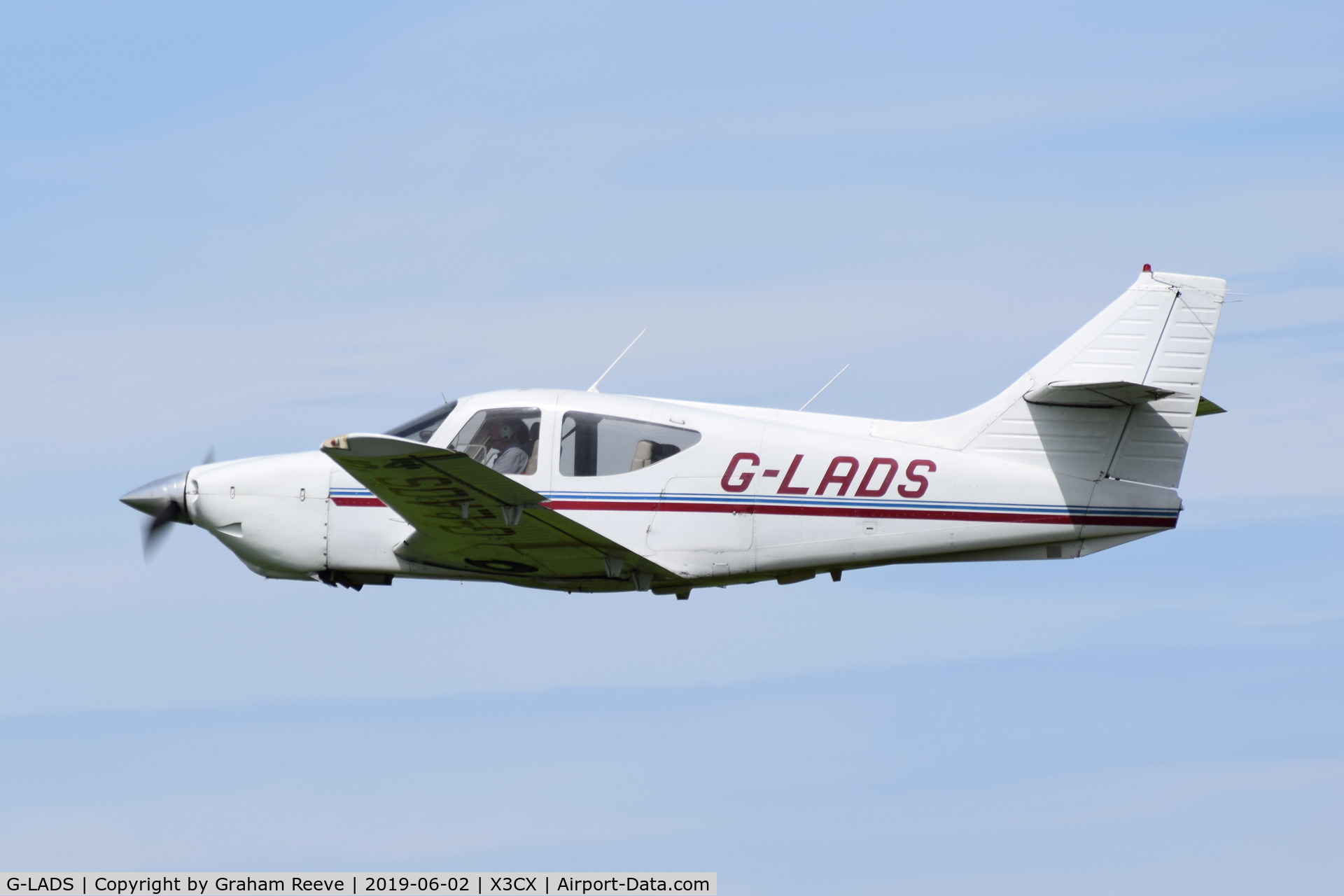 G-LADS, 1977 Rockwell Commander 114 C/N 14314, Departing from Northrepps.