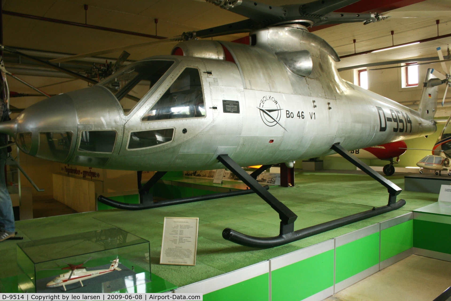 D-9514, 1964 Bolkow Bo 46 C/N V-1, Bückeburg Helikopter museum 8.6.2009