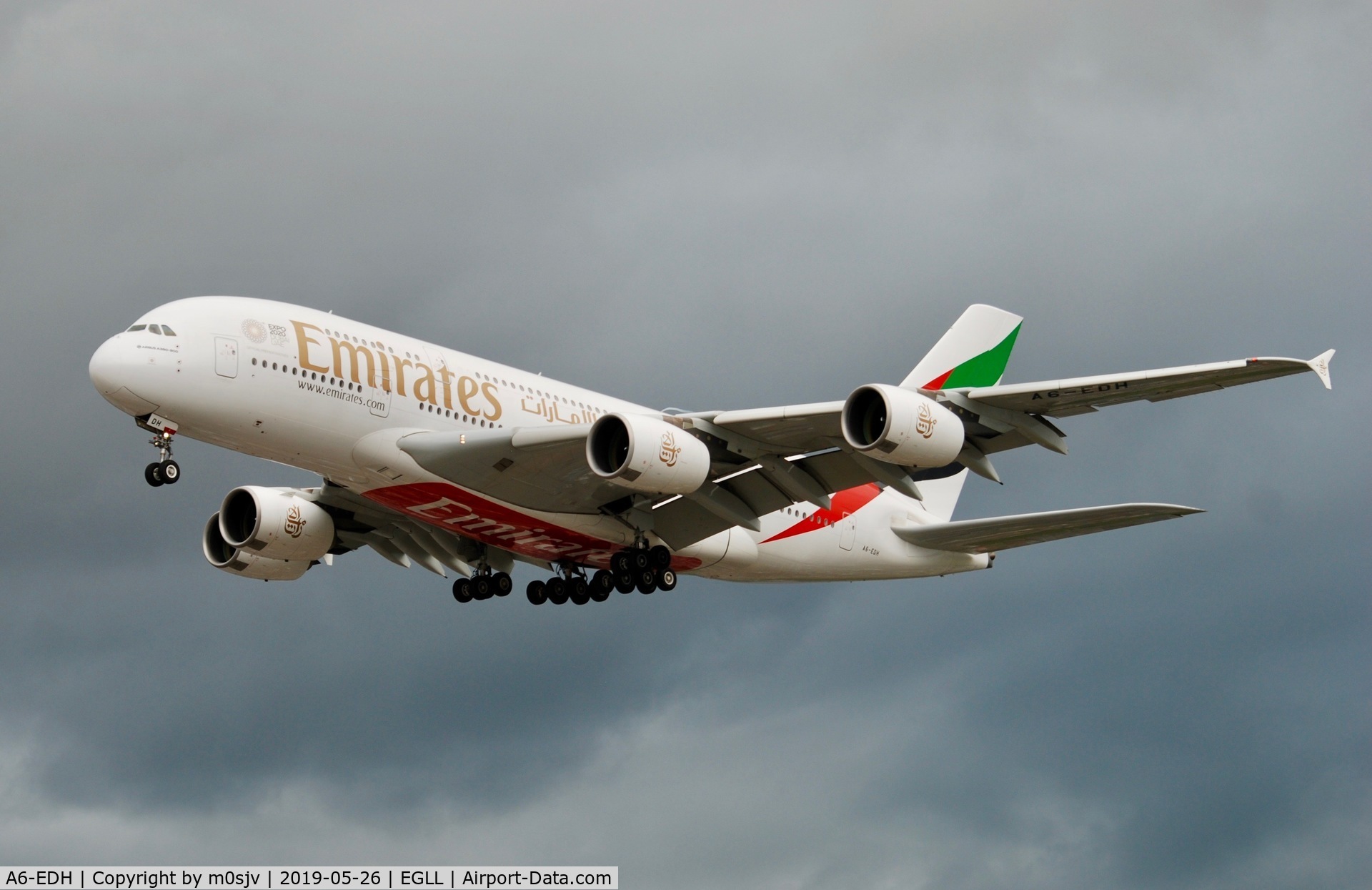 A6-EDH, 2009 Airbus A380-861 C/N 025, Taken from various locations around the 27L/R landing zones